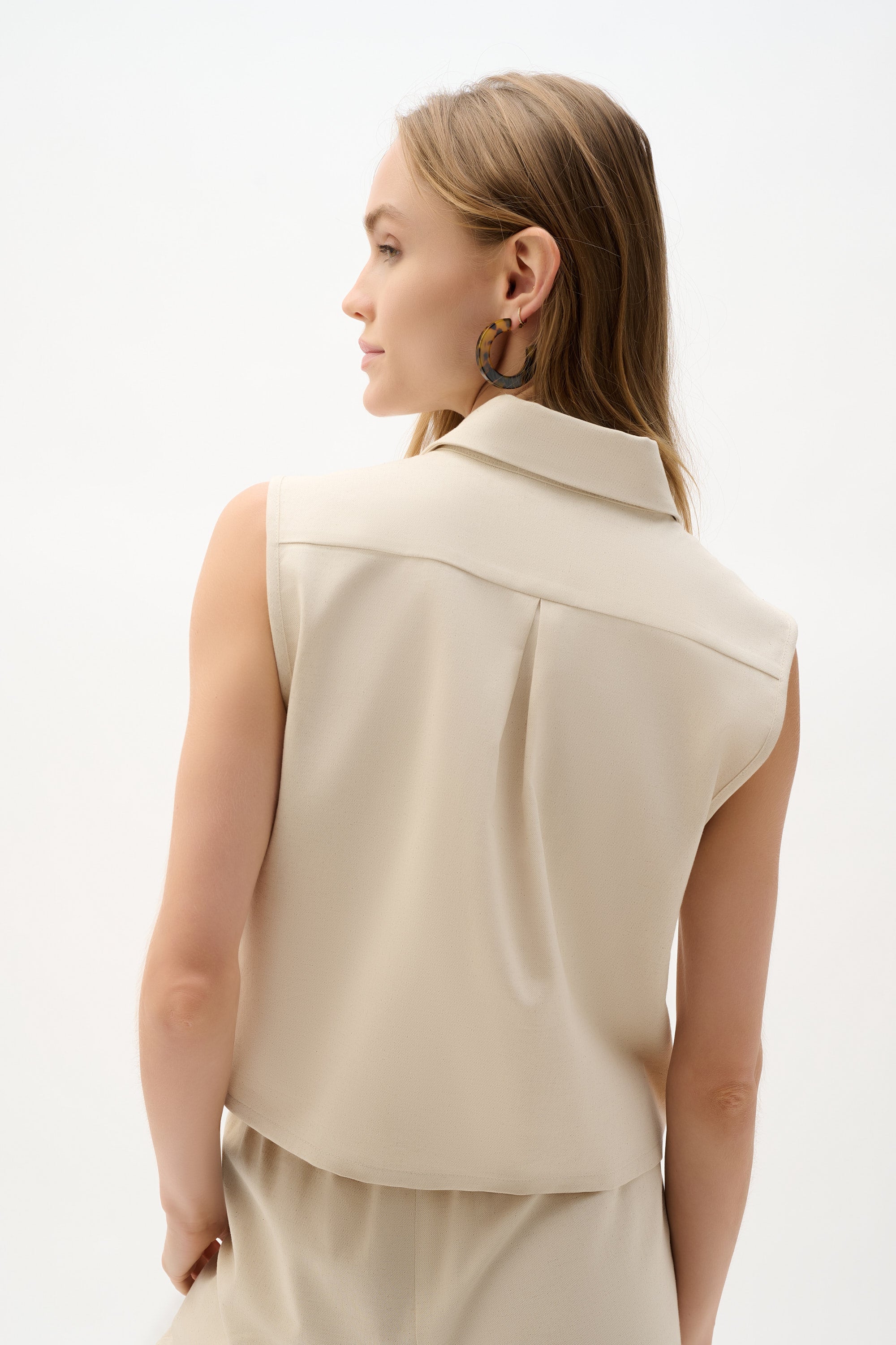 JOSEPH RIBKOFF BLOUSE NATURAL LINEN  262186-50 126