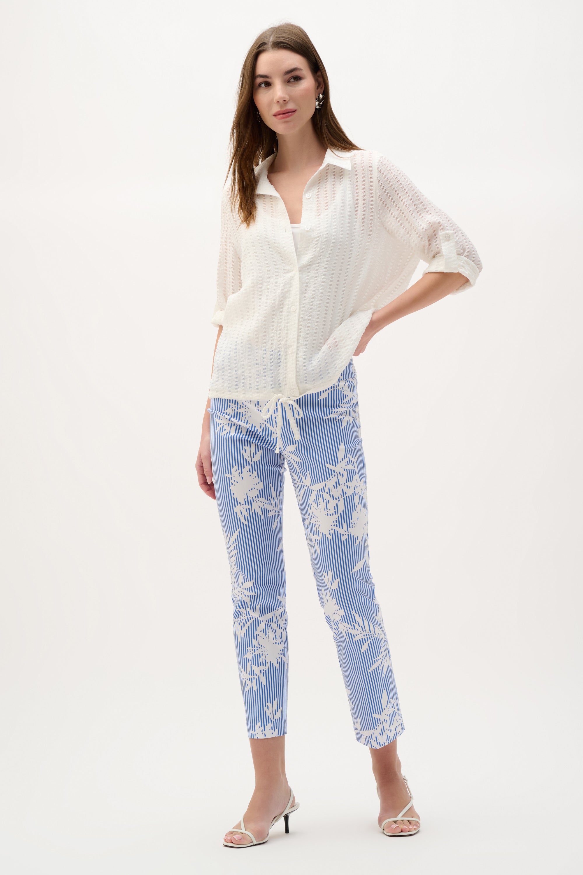 JOSEPH RIBKOFF PANT VANILLA/BLUE 262192-4473 126