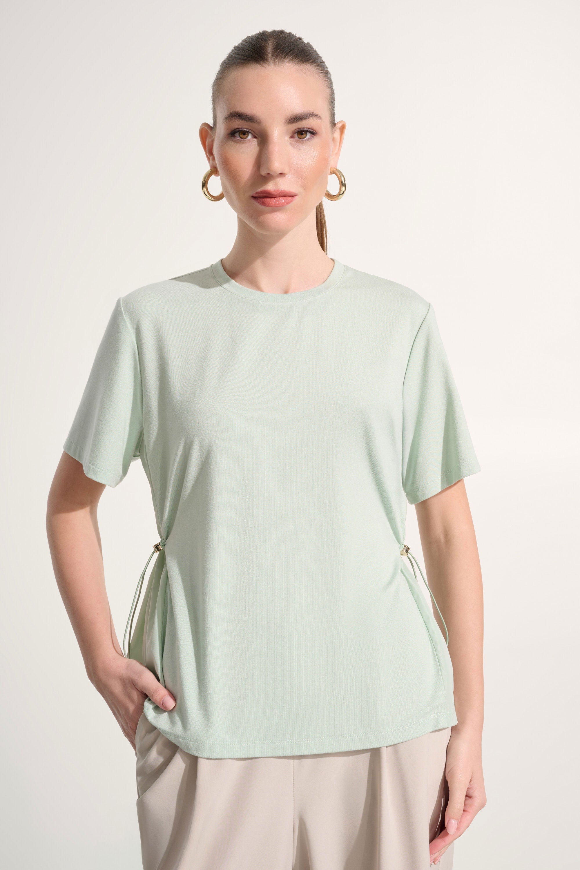 JOSEPH RIBKOFF MINT DRAWSTRING TOP 262616-4526 126