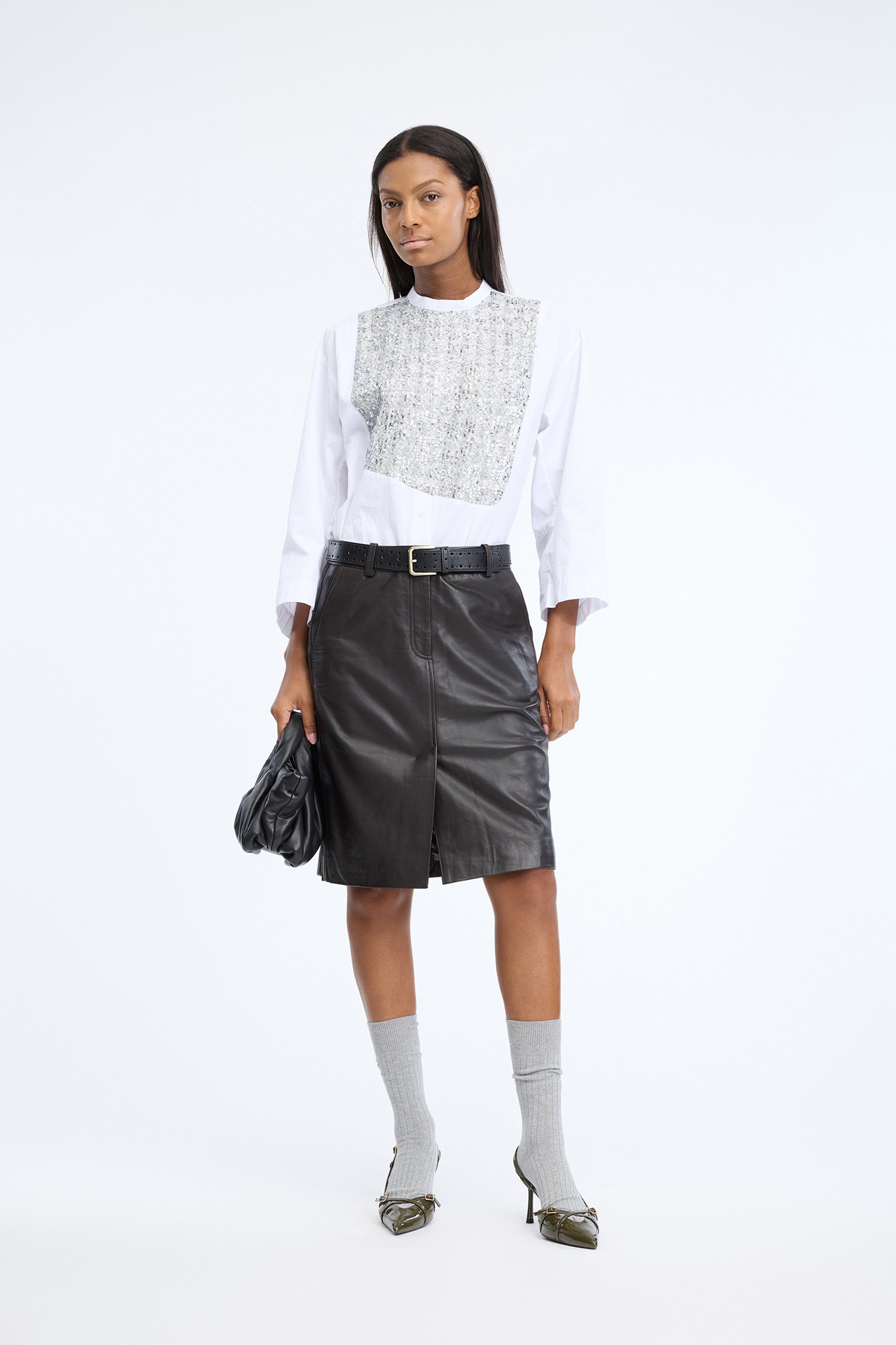MUNTHE WHITE SEQUIN BLOUSE NAYEL 226