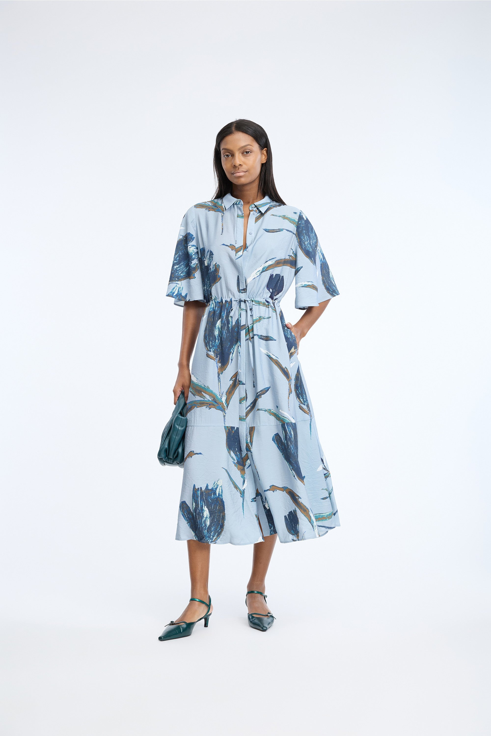 MUNTHE BLUE DRAWSTRING DRESS NANNY 226