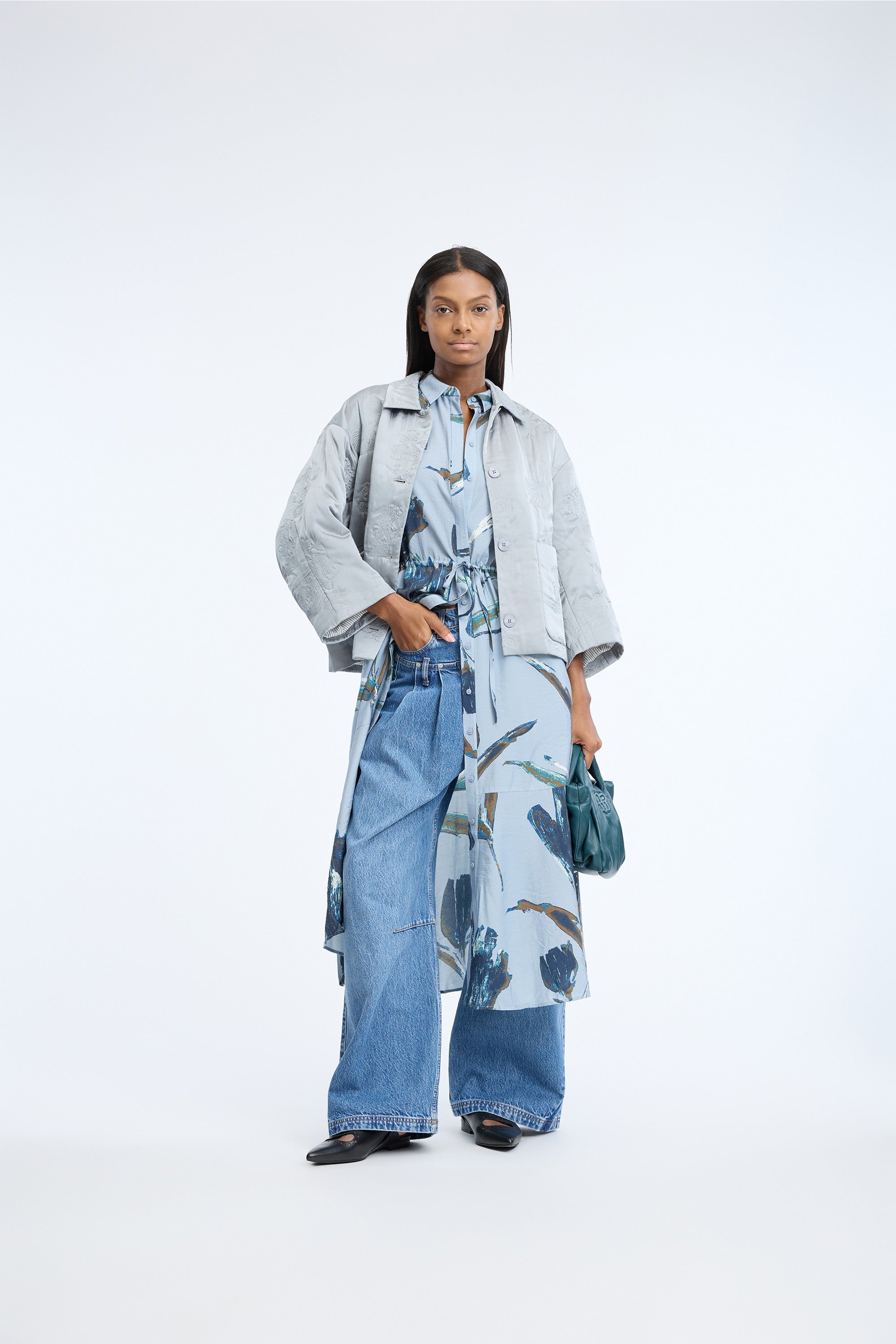 MUNTHE BLUE DRAWSTRING DRESS NANNY 226