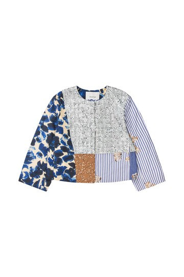 MUNTHE SILVER SEQUIN PATCH WORK JACKET NAIME 226