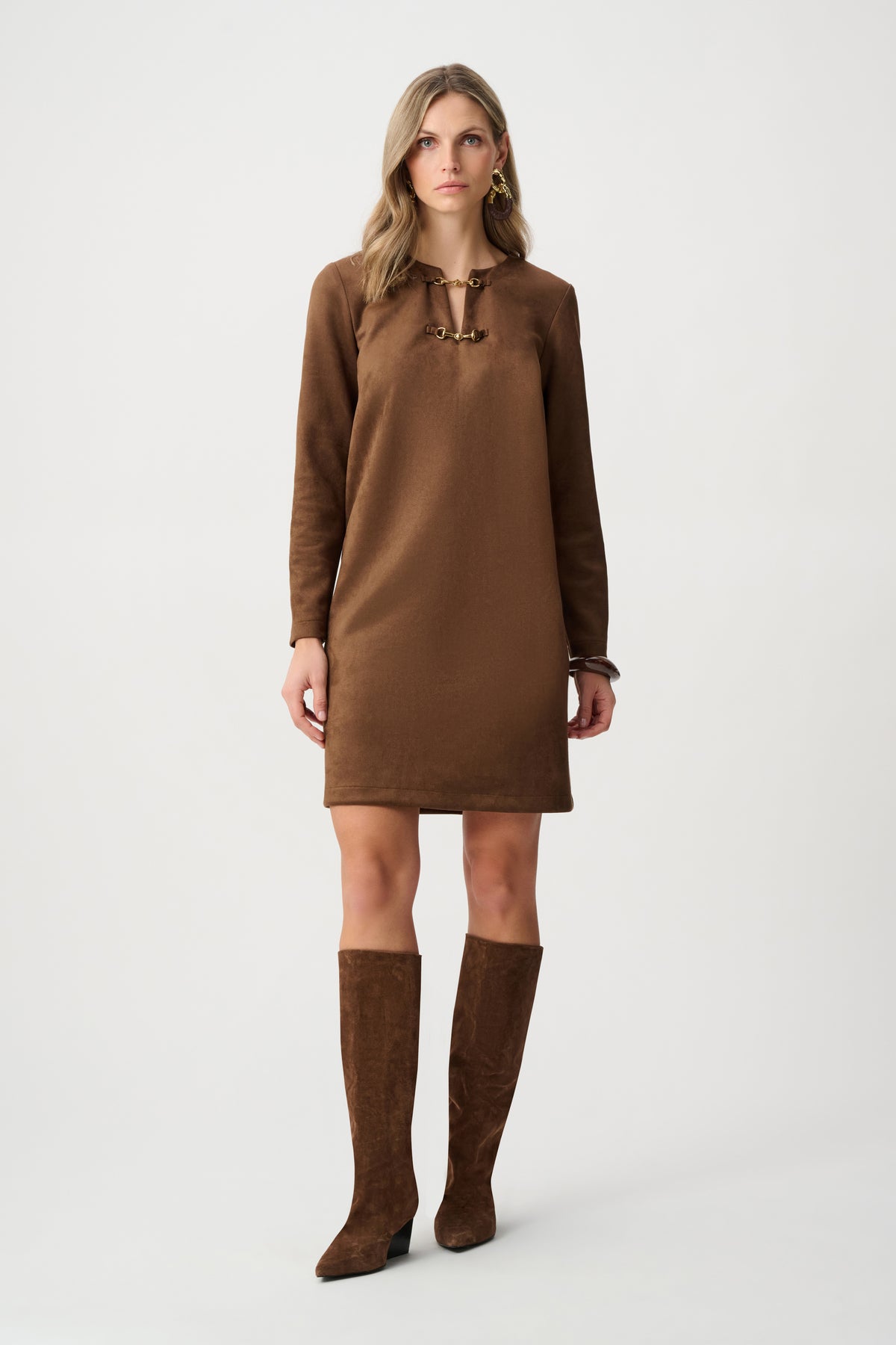 JOSEPH RIBKOFF BROWN DRESS 263177 15 226
