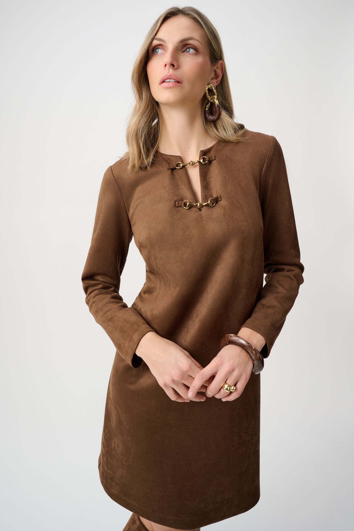 JOSEPH RIBKOFF BROWN DRESS 263177 15 226