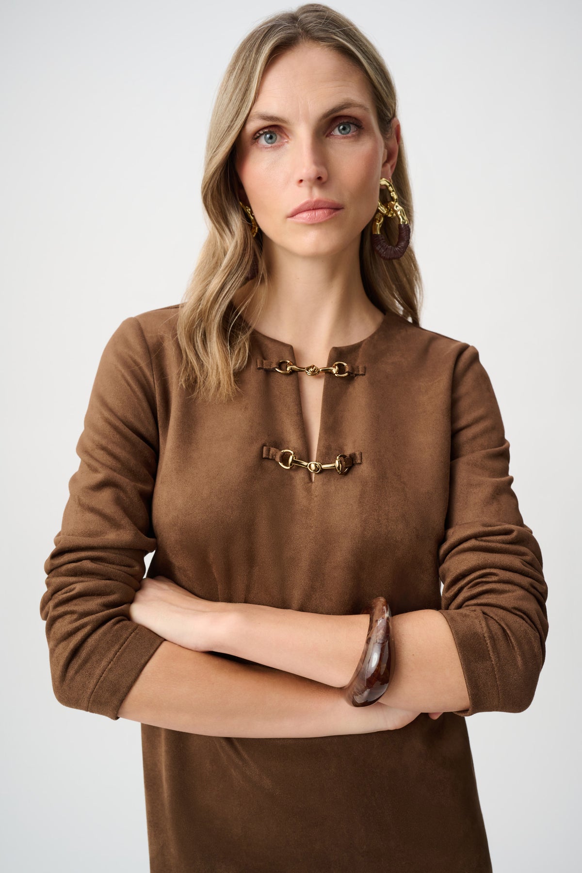 JOSEPH RIBKOFF BROWN DRESS 263177 15 226