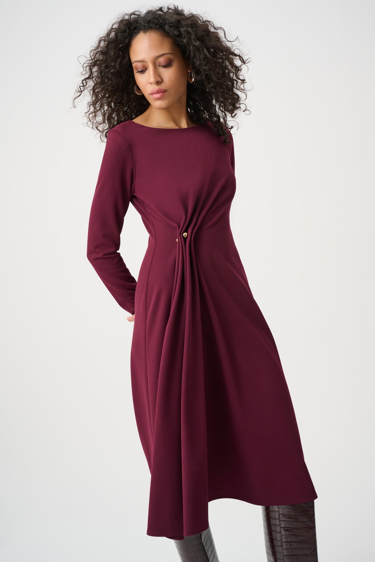 JOSEPH RIBKOFF WINE DRESS 263178 4539 226