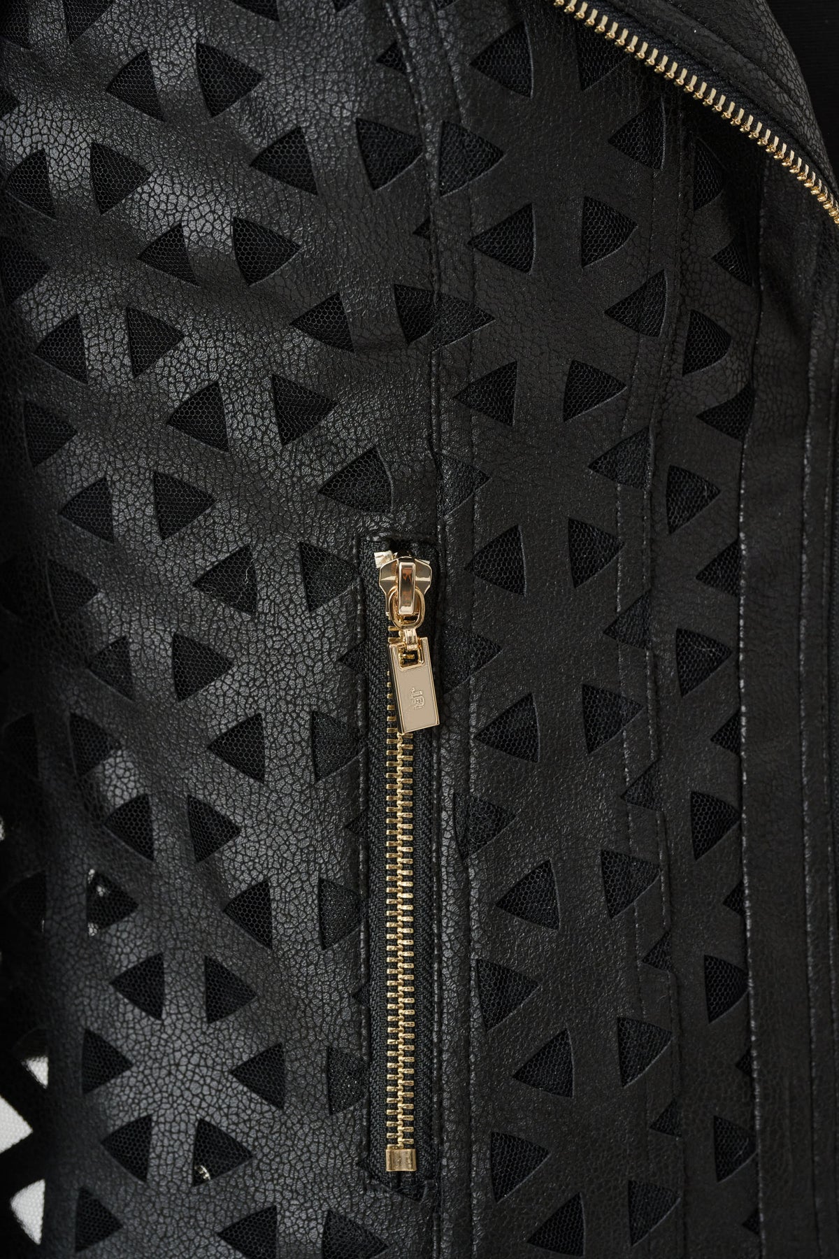 JOSEPH RIBKOFF BLACK FAUX SUEDE AND MESH JACKET 263910 11 226