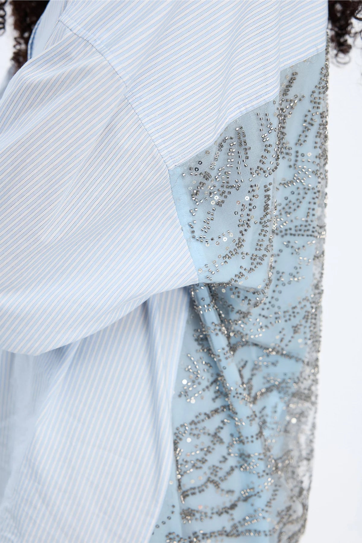 MUNTHE BLUE BEADED STRIPE SHIRT VONTARIO 226