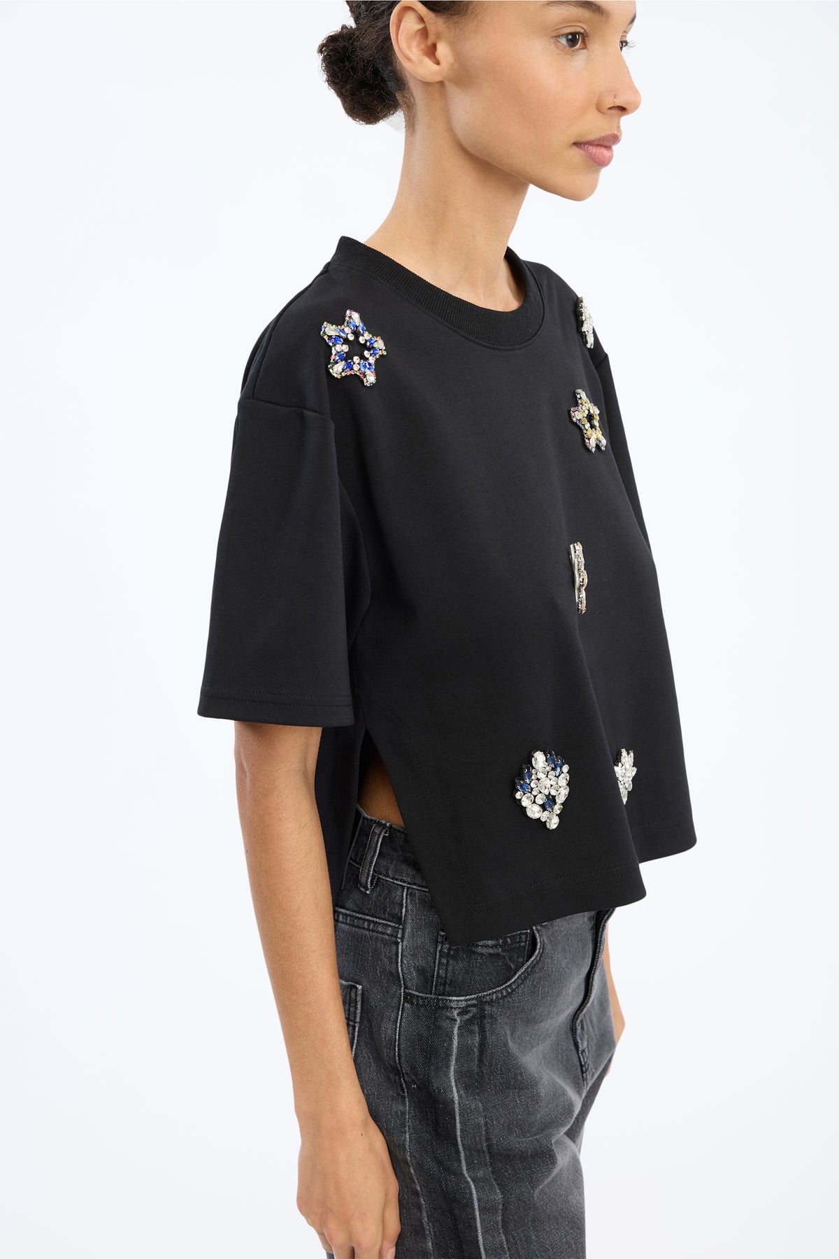 MUNTHE BLACK SEQUIN TOP VACH 226