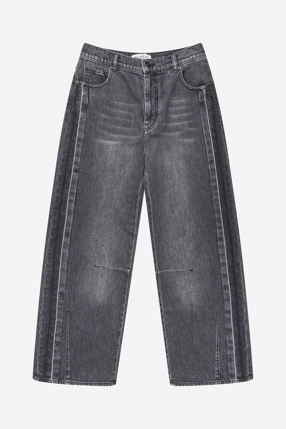 MUNTHE BLACK DENIM BARRELL LEG JEANS BOHDI 226