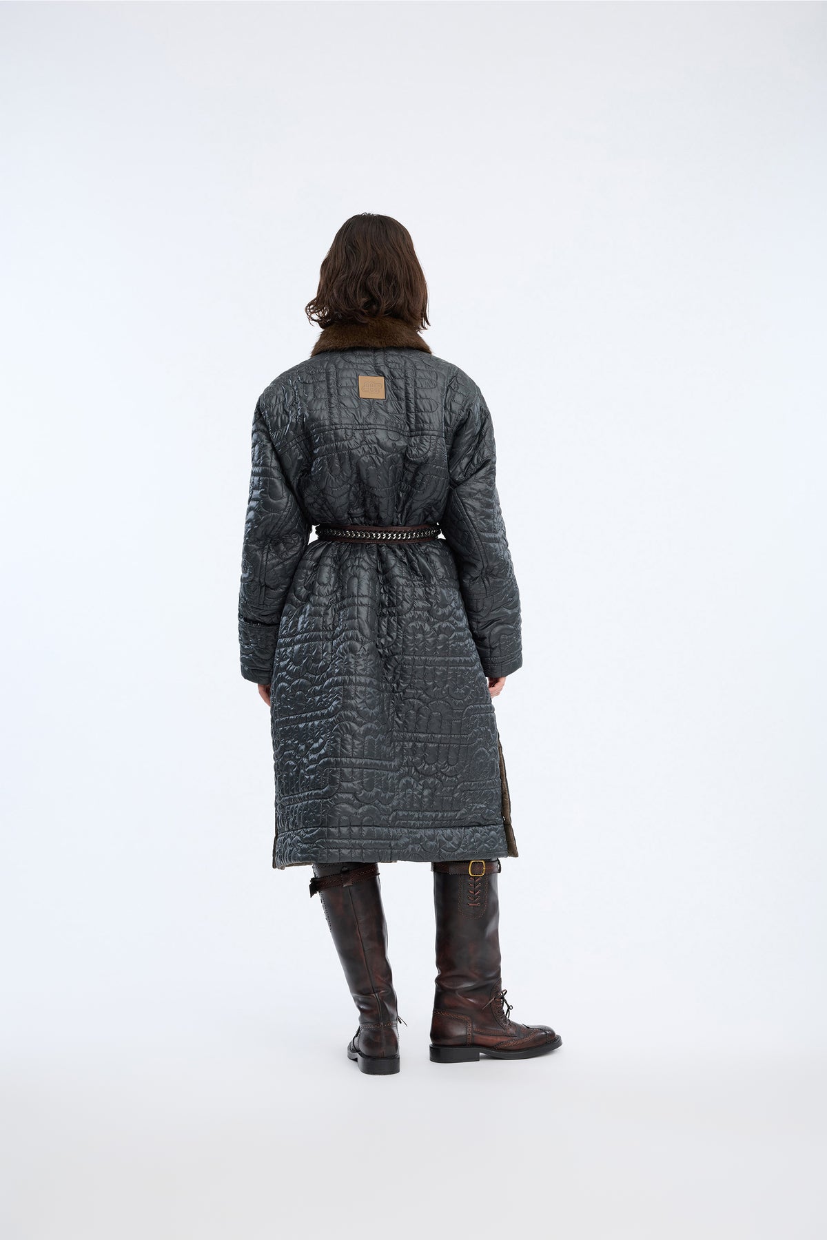 MUNTHE GREY QUILTED JACKET VERGER 226