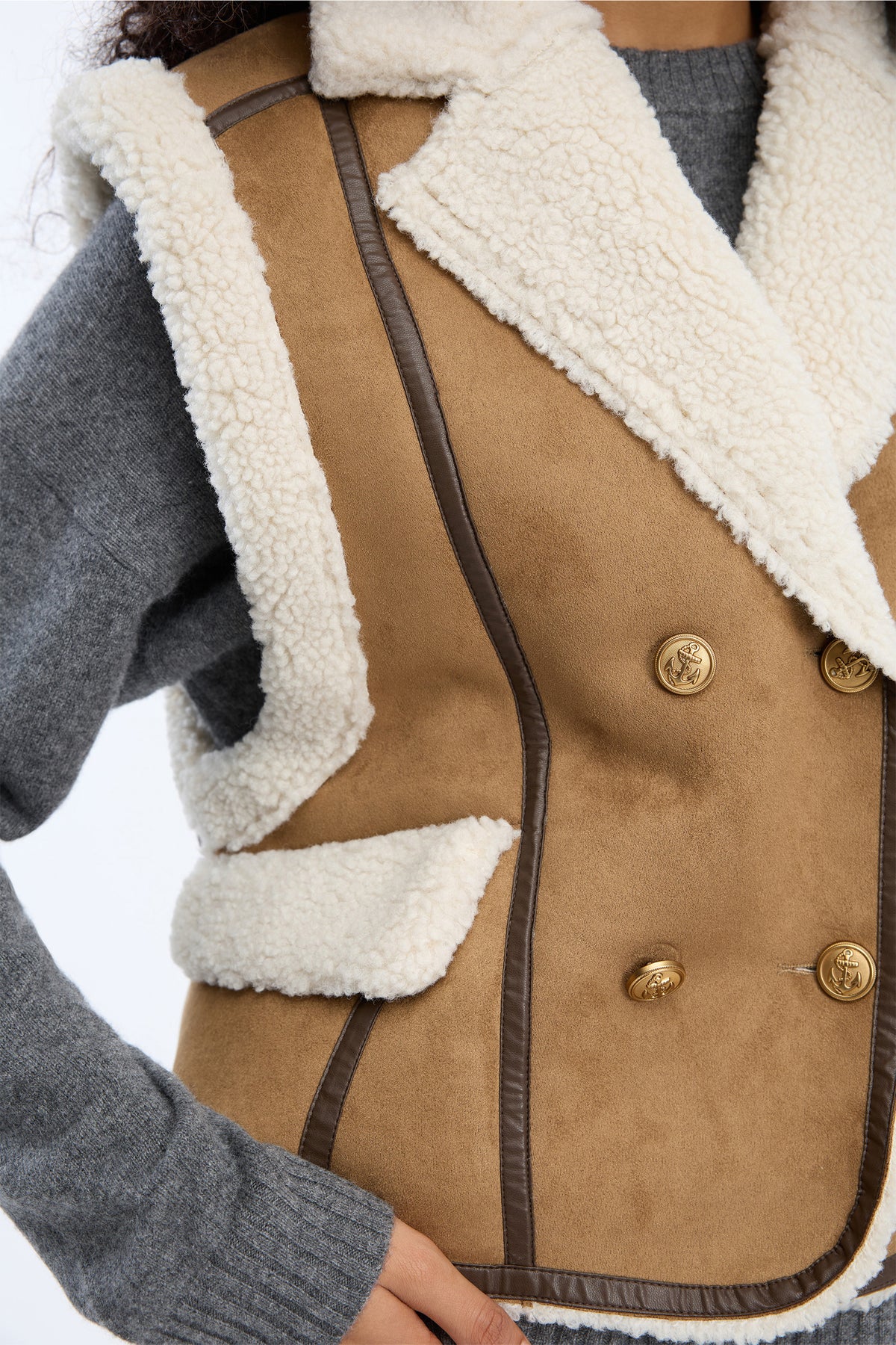 MUNTHE BROWN SUEDE JACKET VIGOR 226