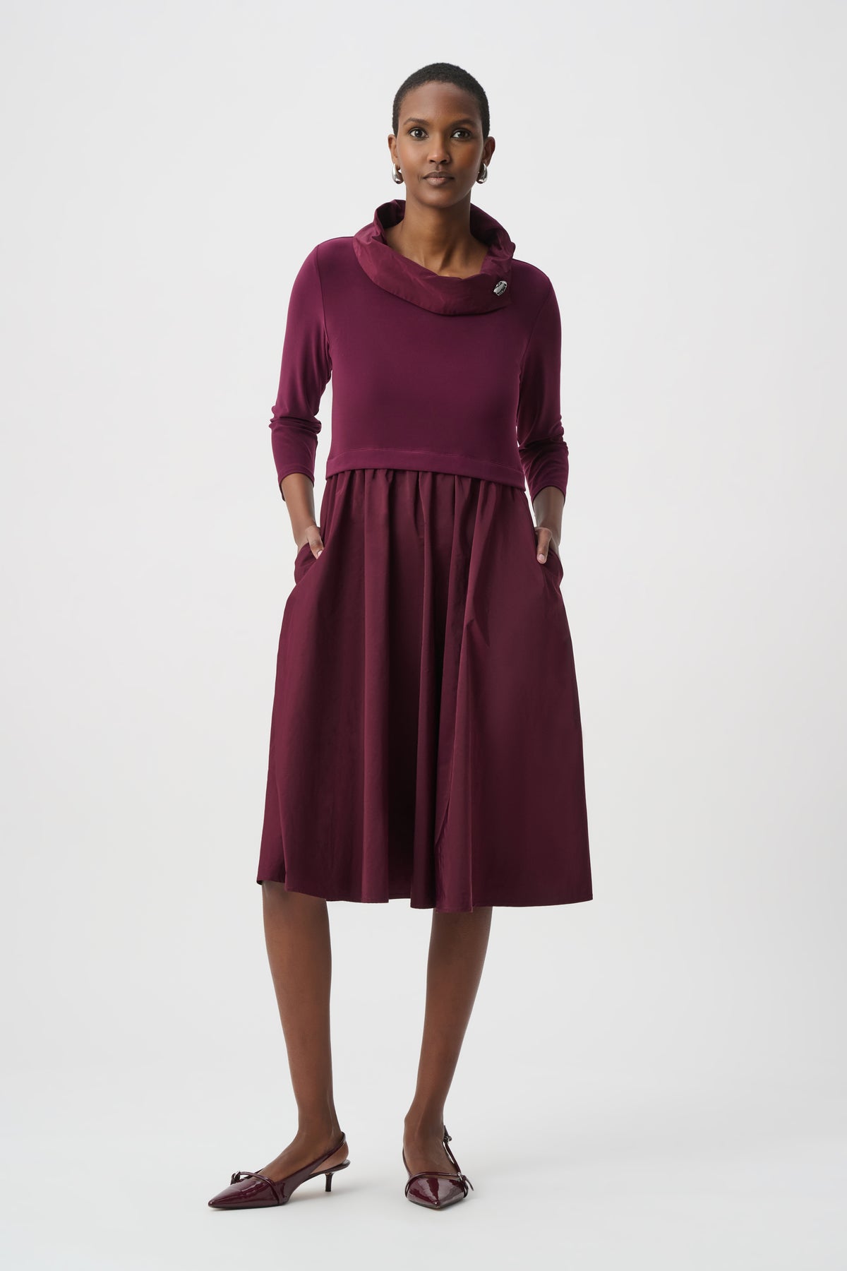 JOSEPH RIBKOFF WINE DRESS 264184 4539 226