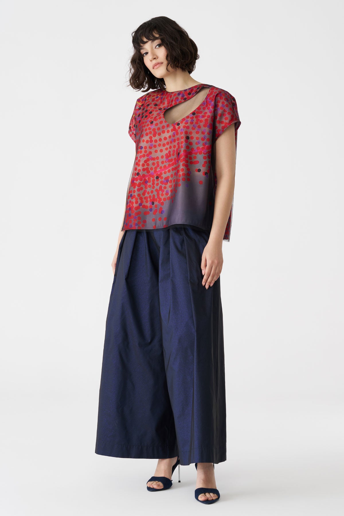 BIZE NAVY PLEATH FRONT TROUSERS BK8622 226