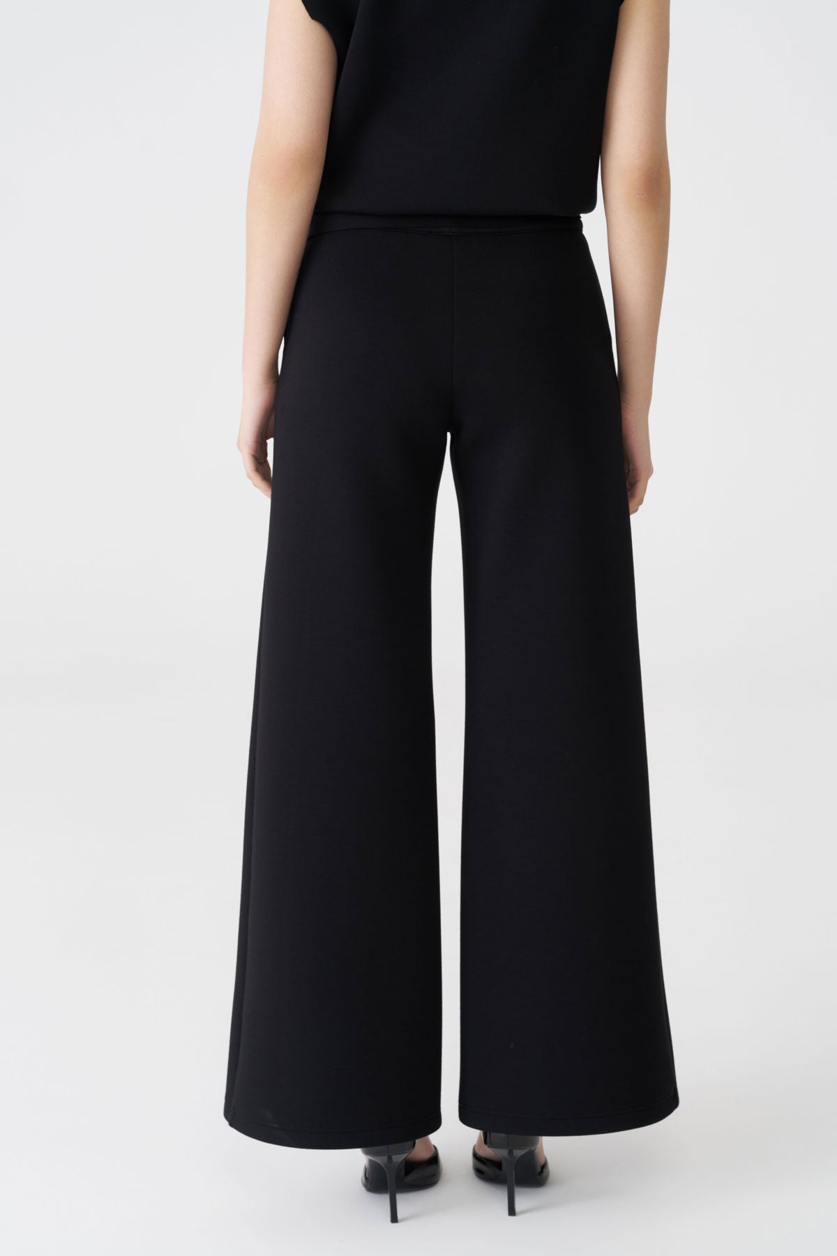 BIZE BLACK WIDE LEG TROUSERS BZ3189 226