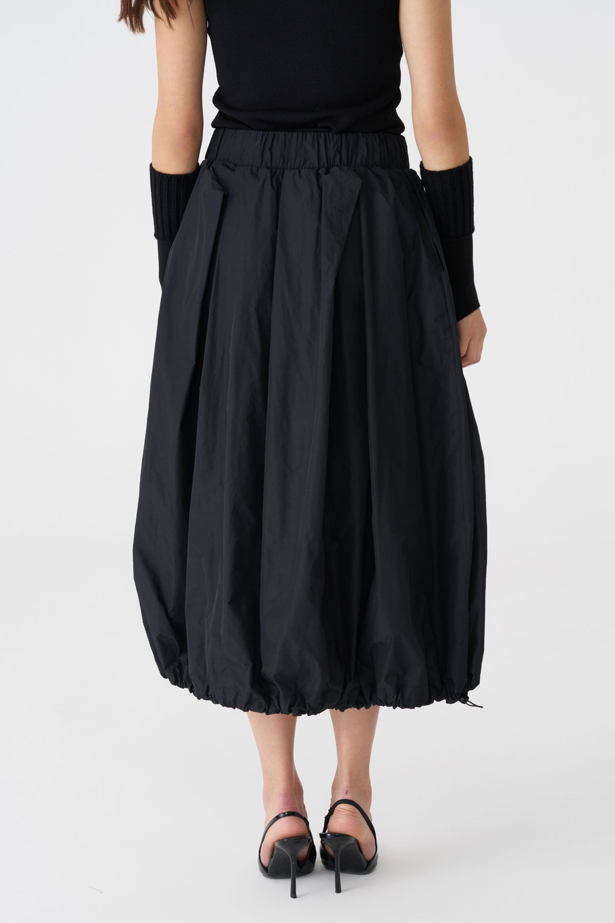 BIZE BLACK TAFFETA SKIRT BZ3192 226