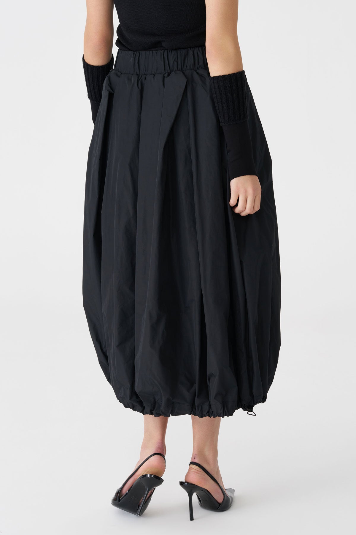 BIZE BLACK TAFFETA SKIRT BZ3192 226