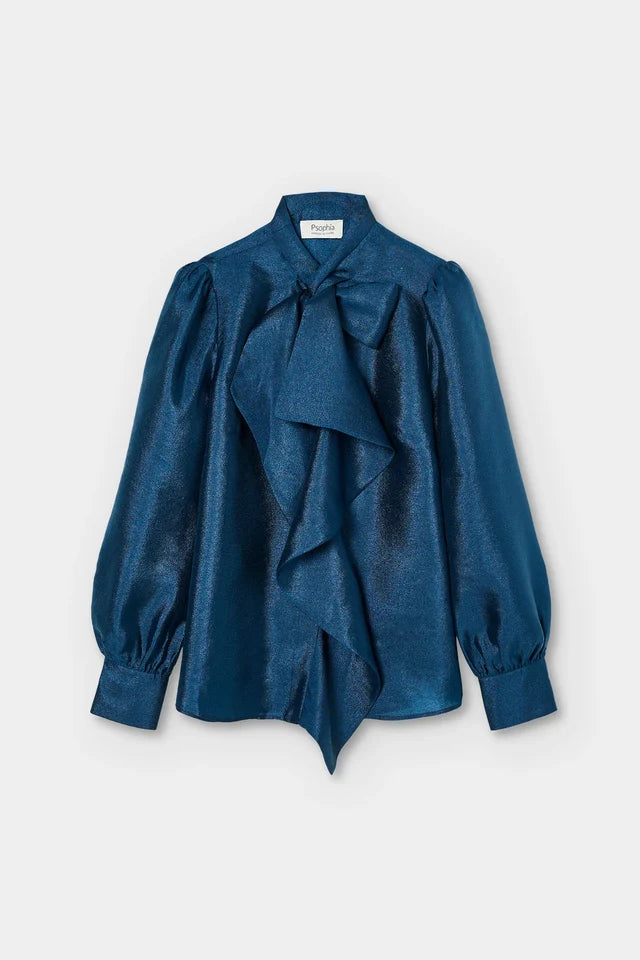 PSOPHIA NAVY CHIFFON BOW BLOUSE 201SHR3064 226