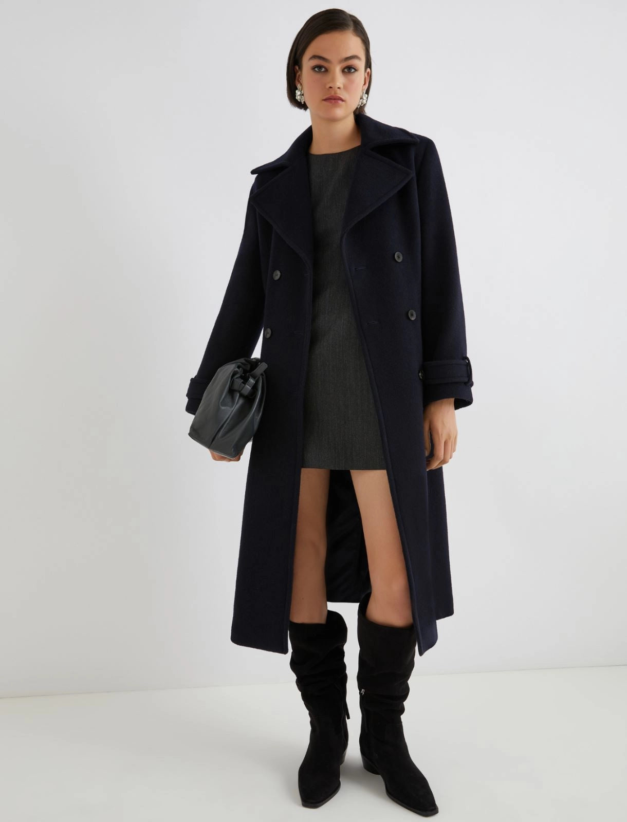 MARELLA BALCONE NAVY COAT 225