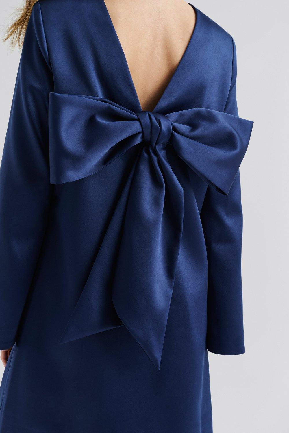MALINA ELNA NAVY BOW BACK DRESS 225