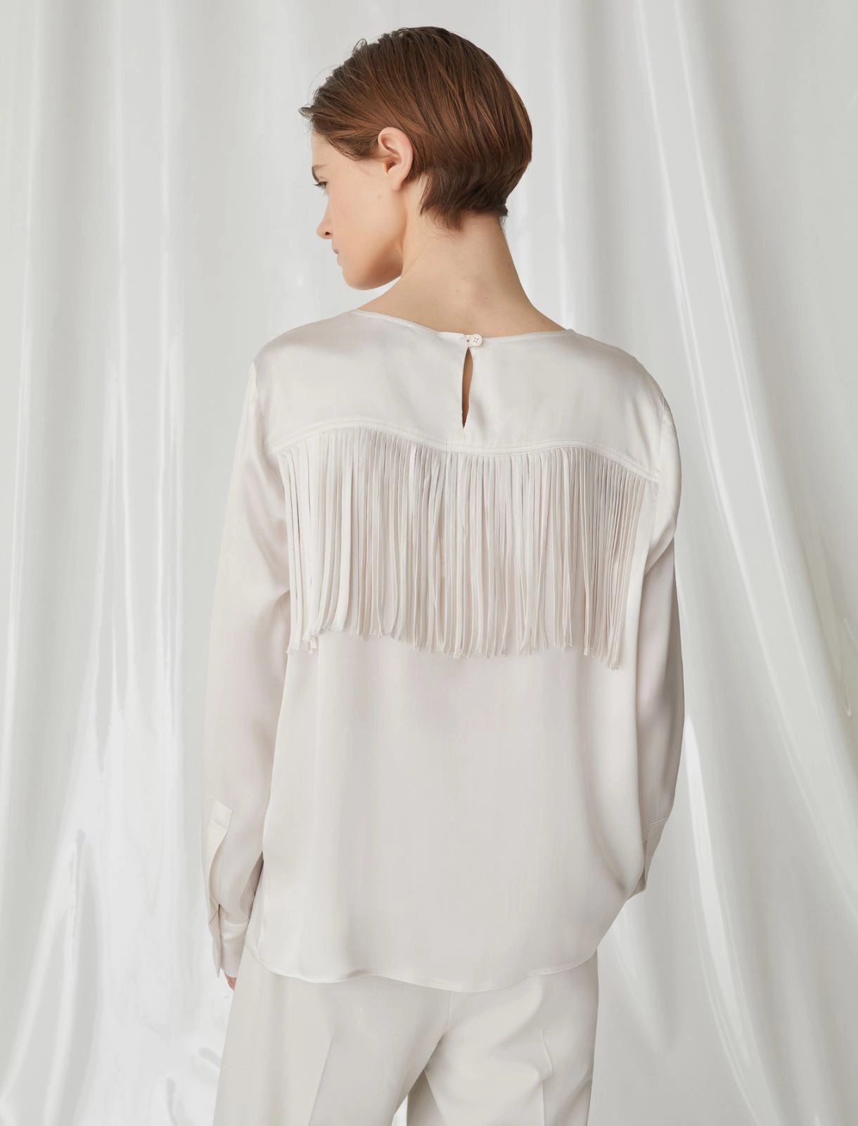 MARELLA ROSTRO FRINGED BLOUSE 224