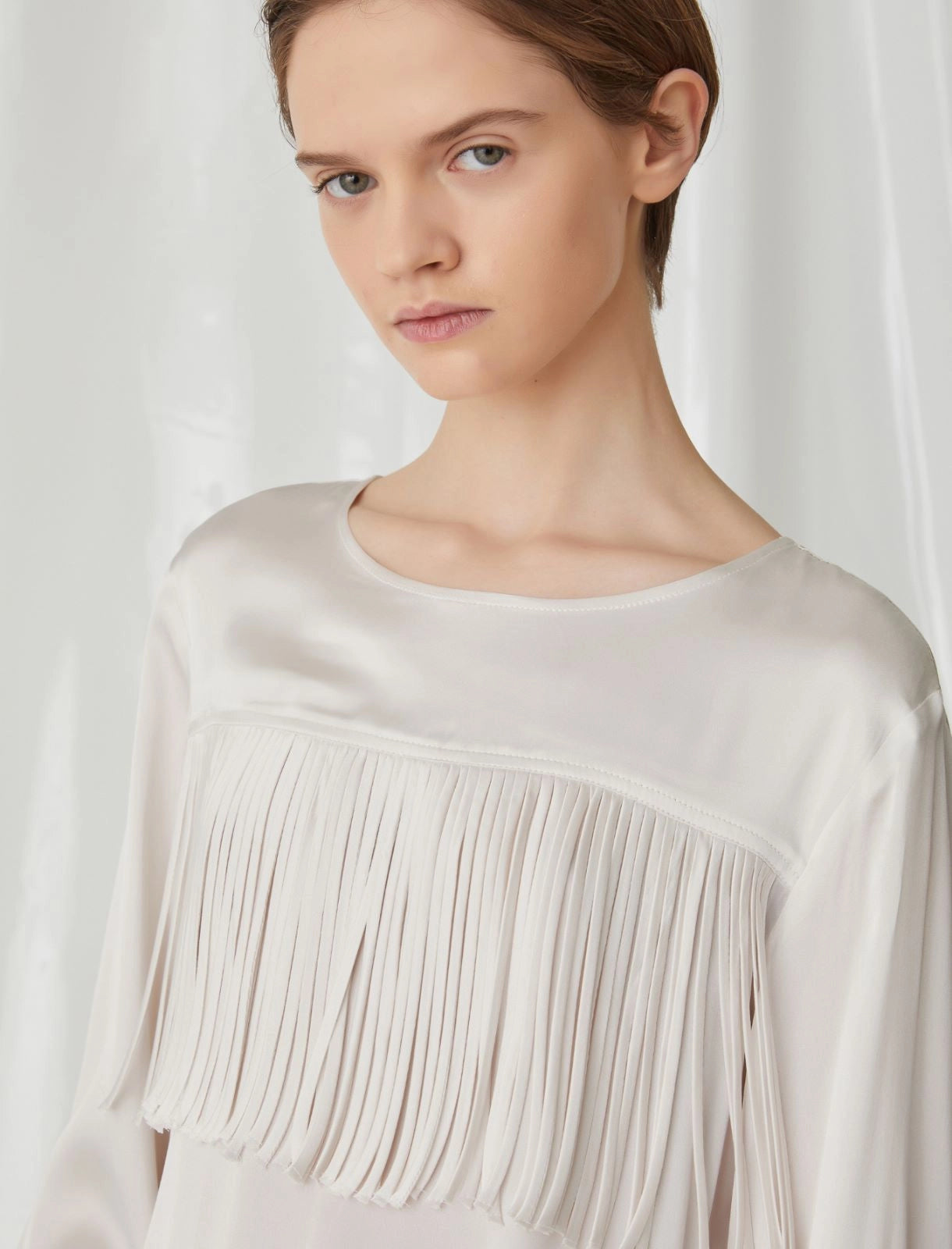 MARELLA ROSTRO FRINGED BLOUSE 224