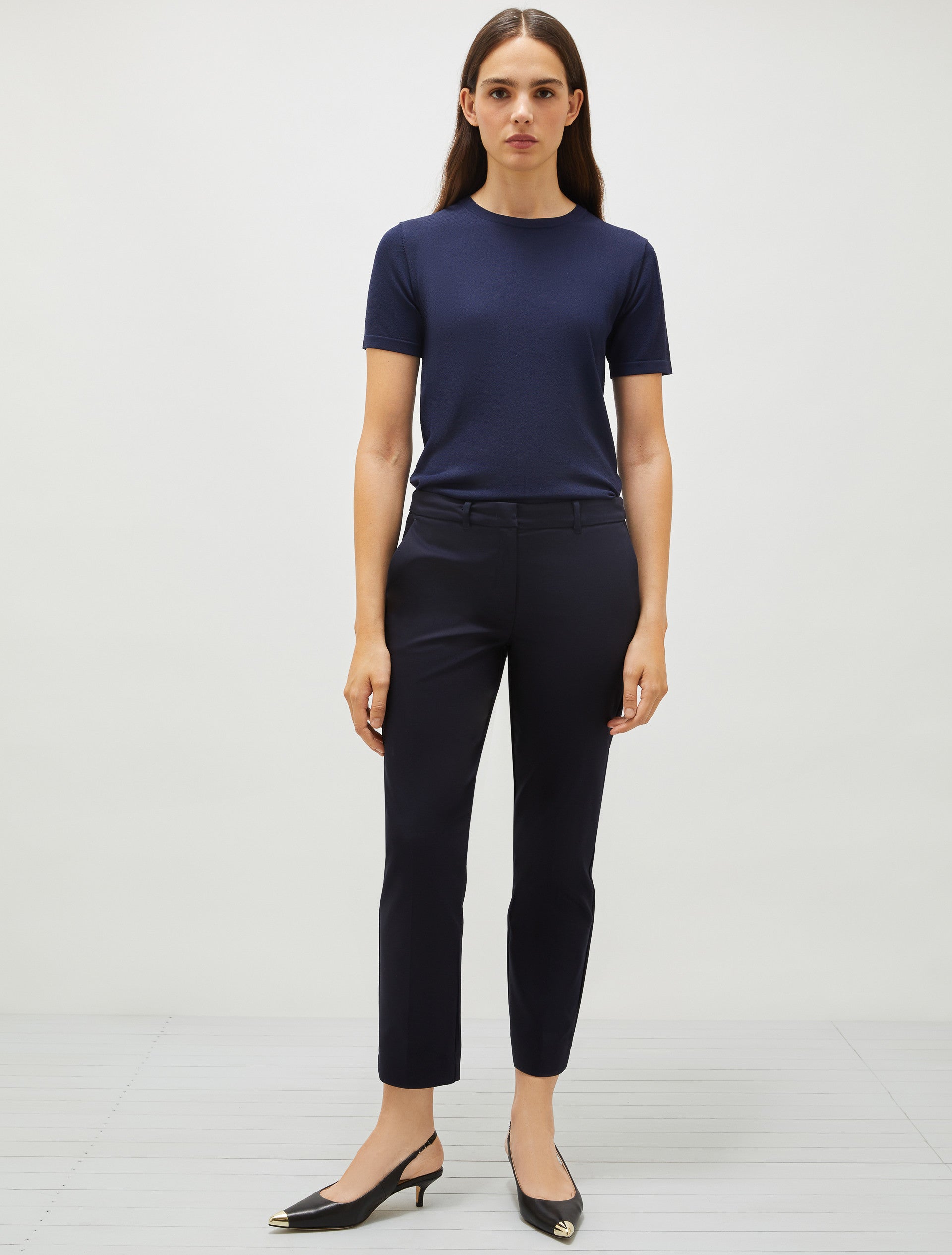 MARELLA MIELE NAVY LONG TROUSER 125