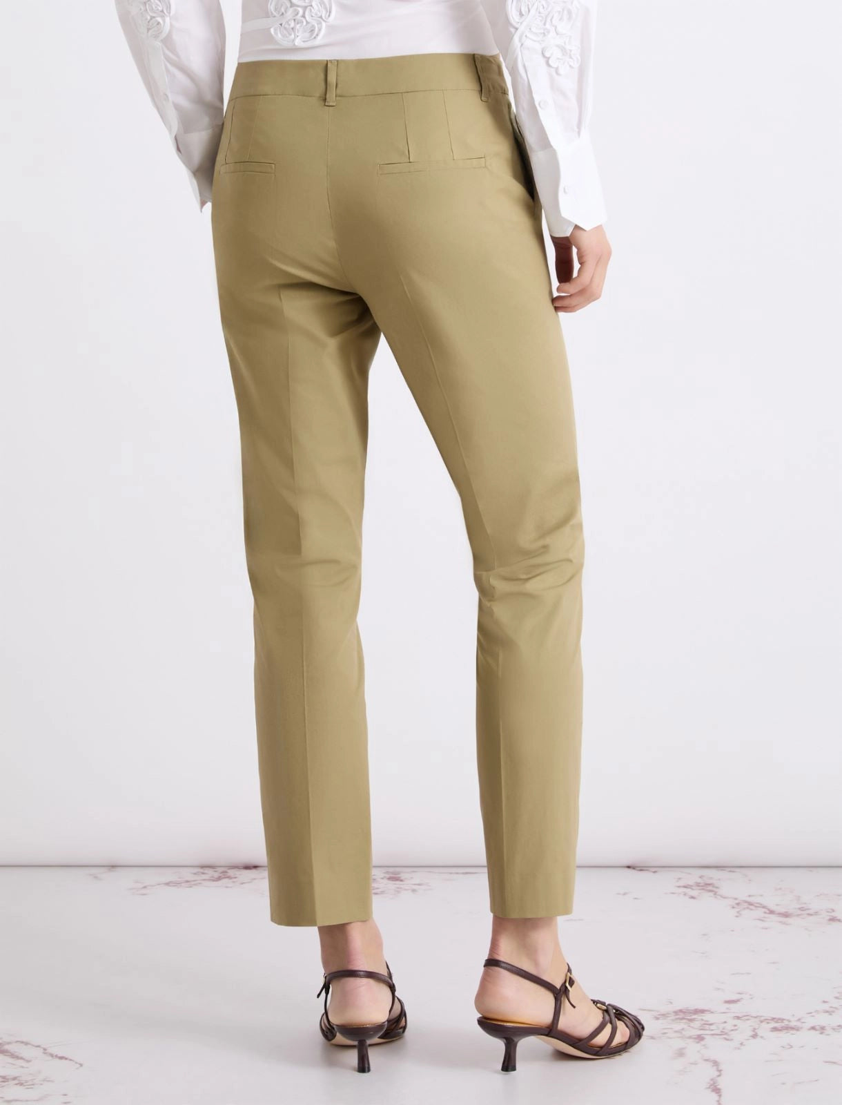 MARELLA KHAKI CROPPED TROUSERS MLLGETTONE 126