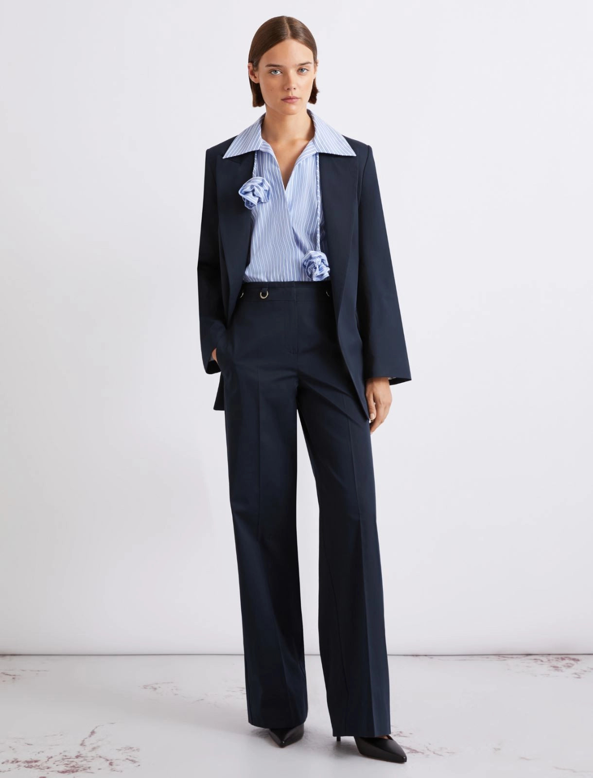 MARELLA NAVY TROUSERS MLSACCIAIO 126
