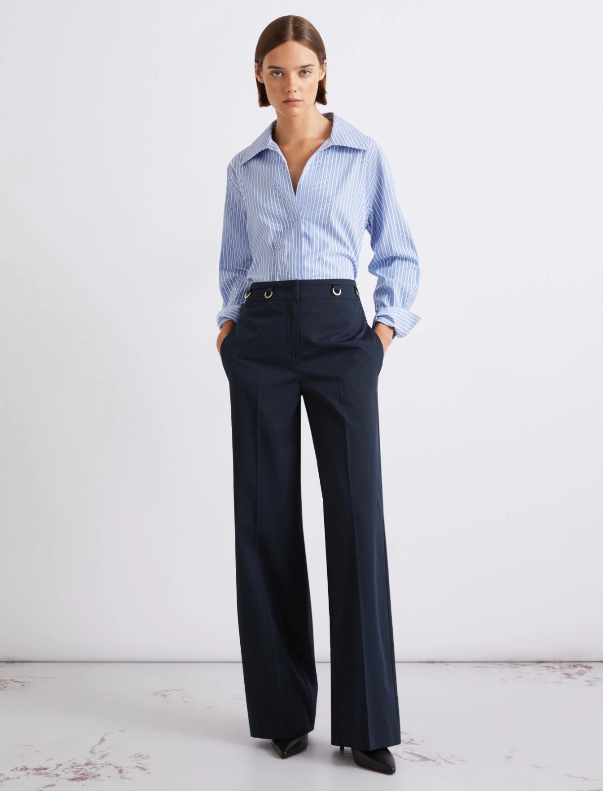 MARELLA NAVY TROUSERS MLSACCIAIO 126