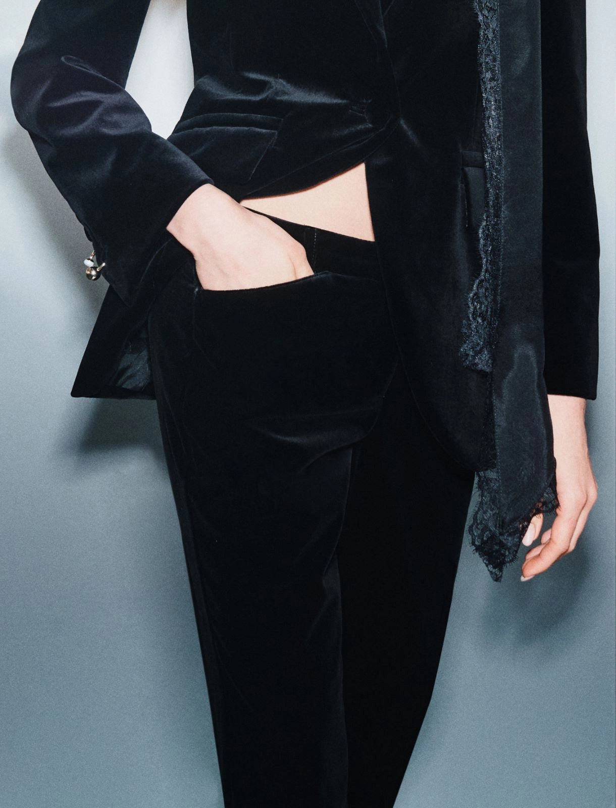 MARELLA BLACK Long trouser MLSRICAMO 226