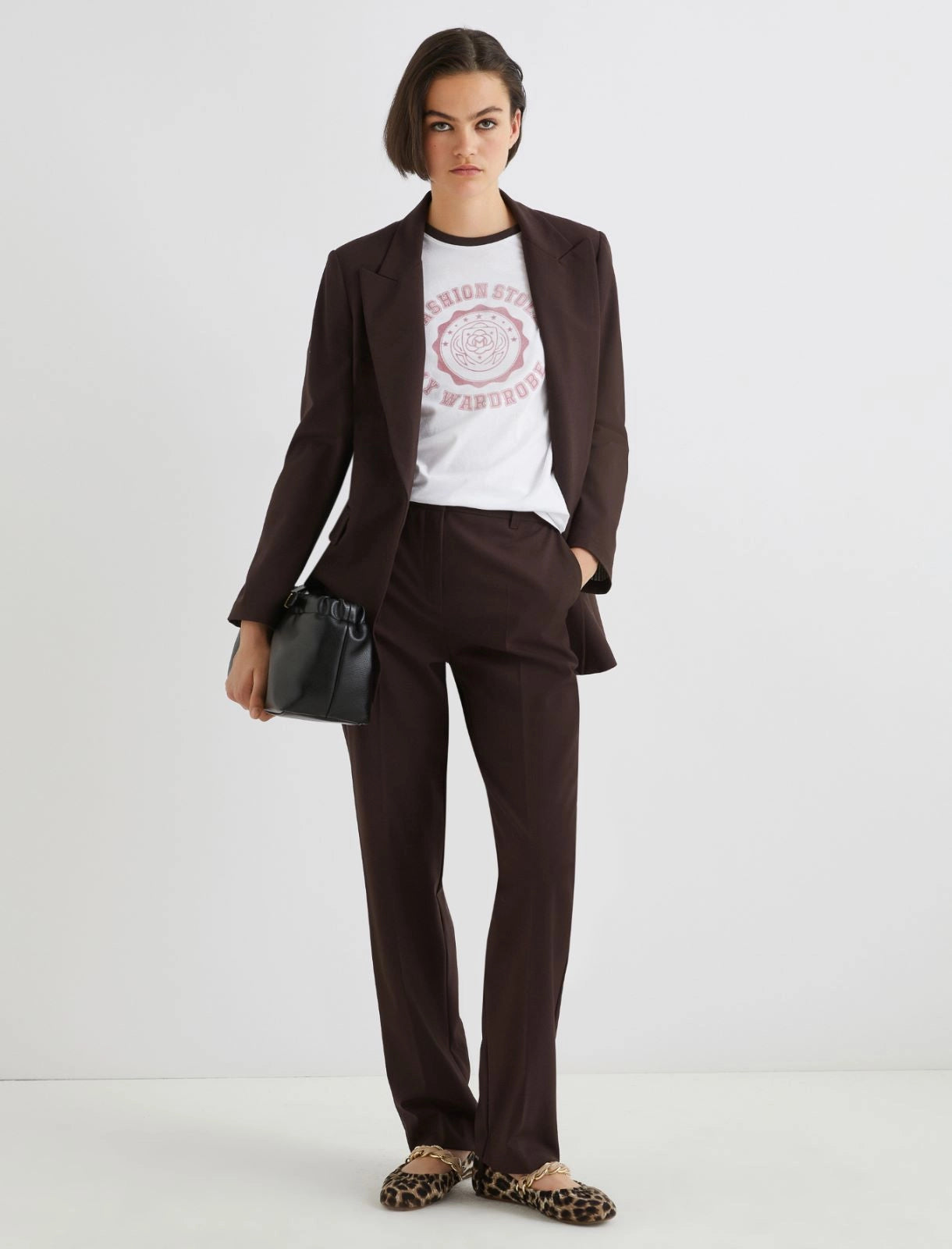 MARELLA MOTRICE BROWN LONG TROUSER 225