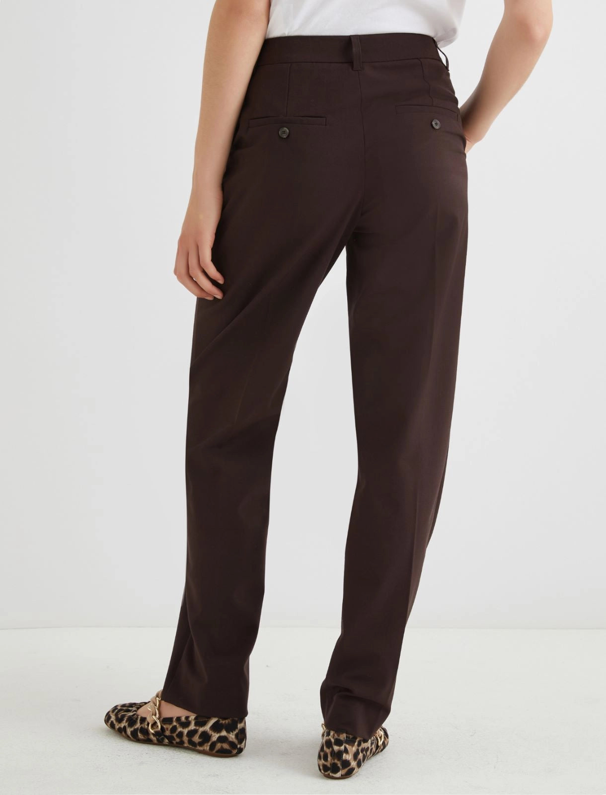 MARELLA MOTRICE BROWN LONG TROUSER 225