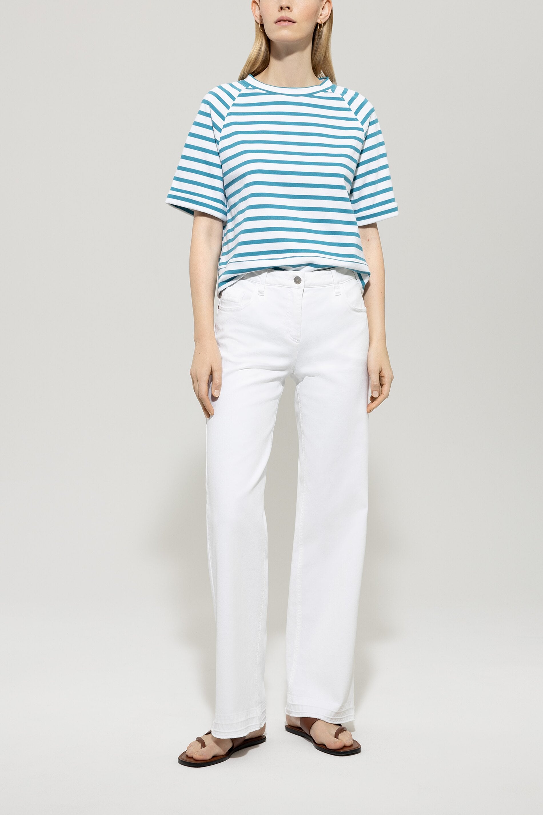 LUISA CERANO TEAL STRIPE T-SHIRT 318249 125