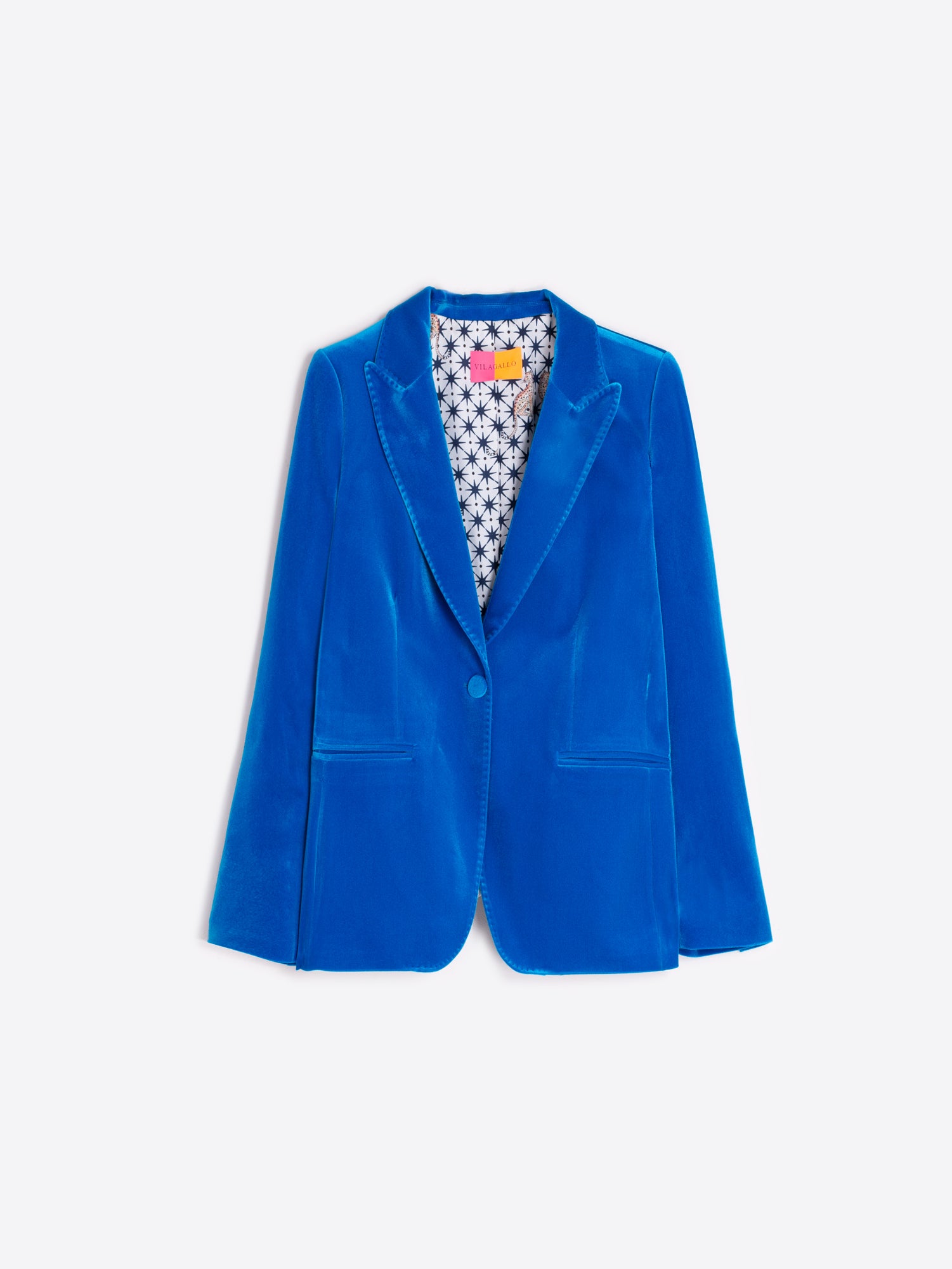 VILAGALLO TURQUOISE VELVET BLAZER 32870 225