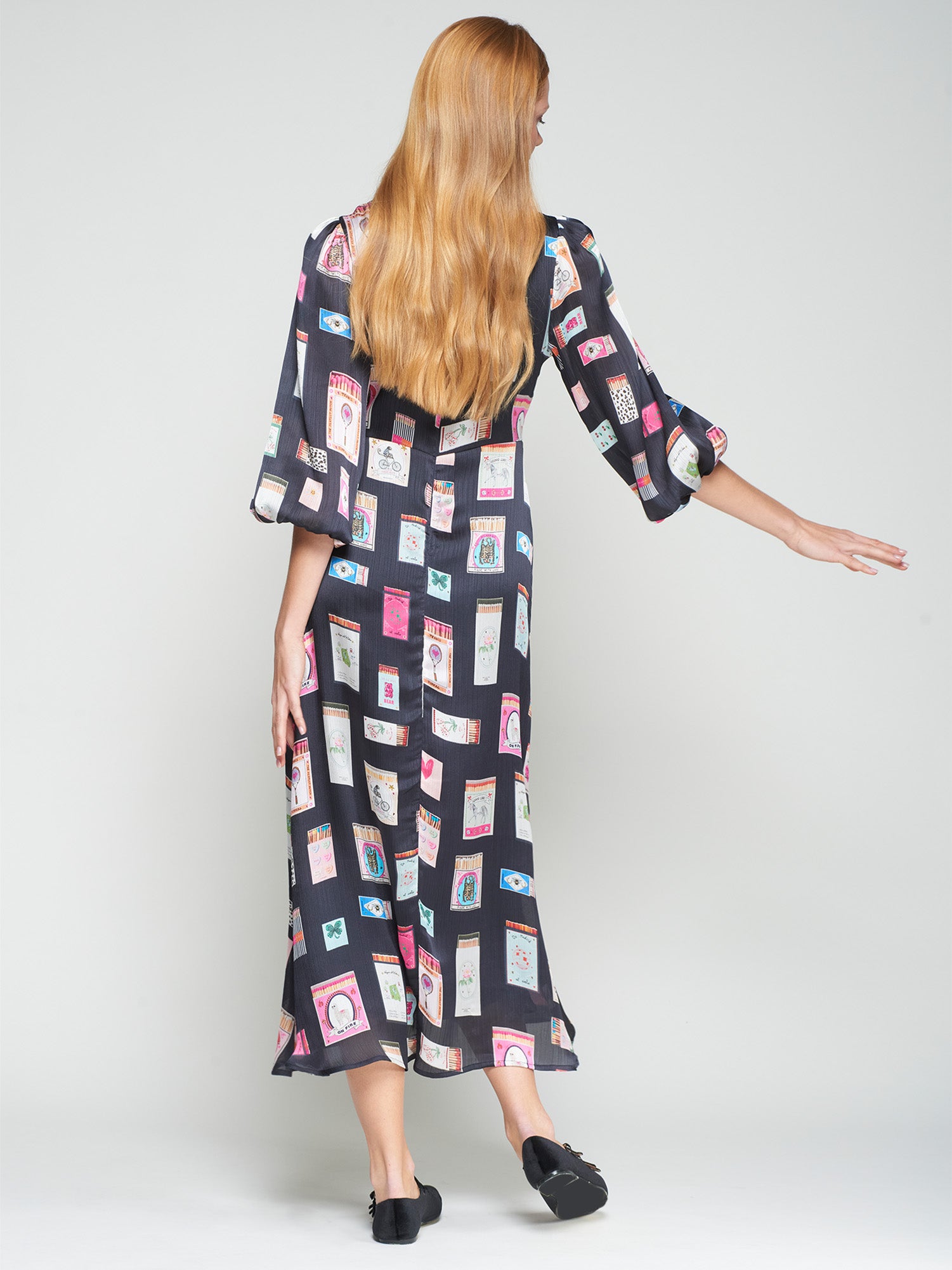 VILAGALLO BLACK DRESS 32976 225