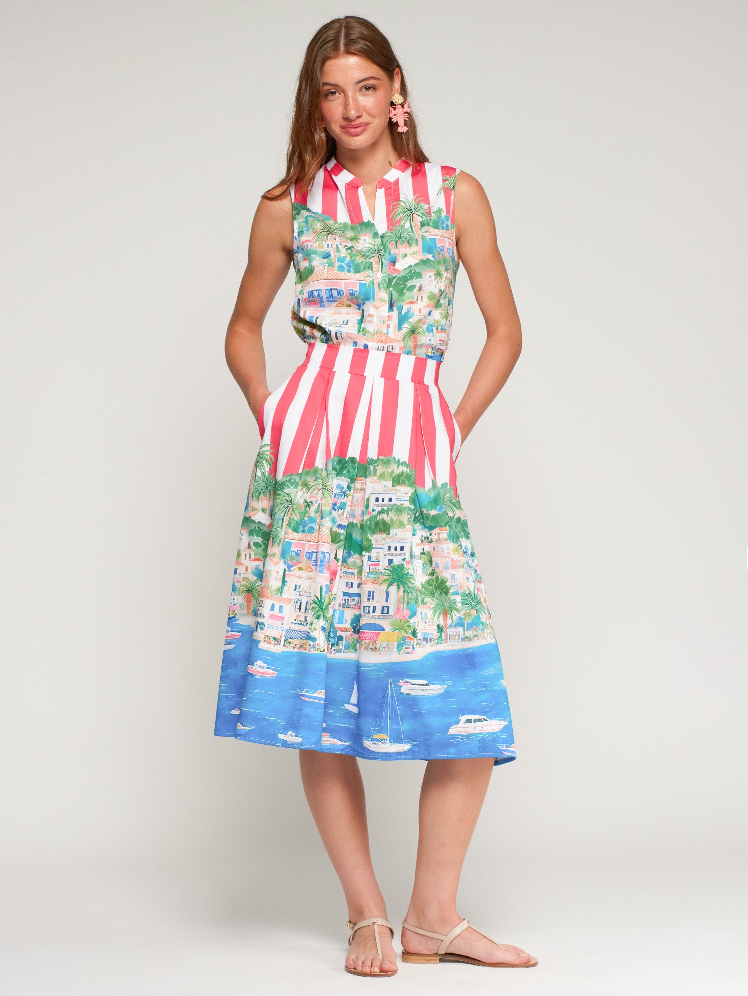 VILAGALLO MULTI PUERTO BANUS PRINT SKIRT 33552 126
