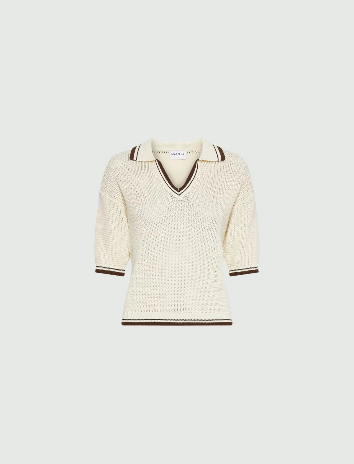 MARELLA CREAM POLO KNIT MLSLEMBI 126