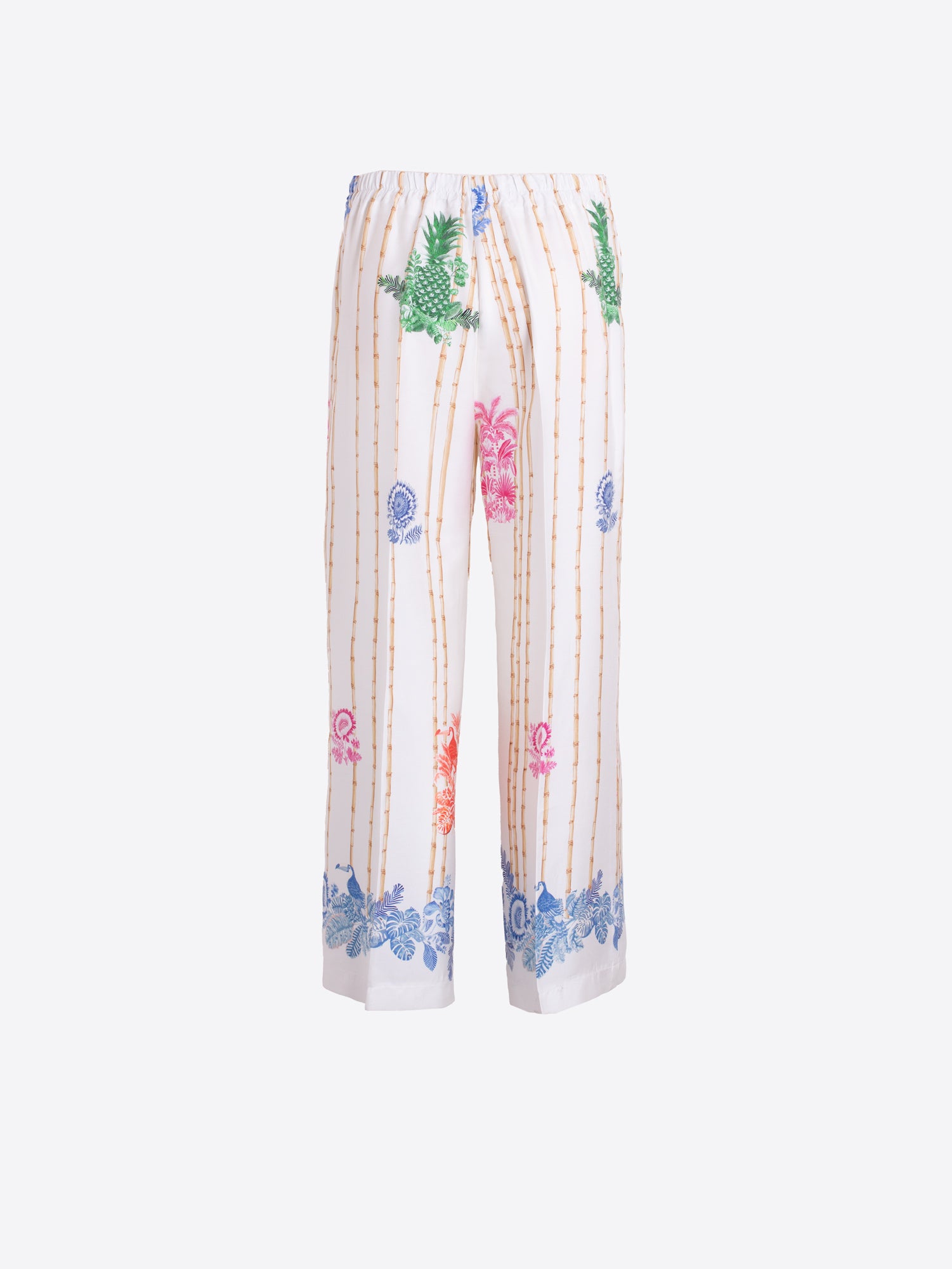 VILAGALLO CREAM PRINT TROUSERS 33652 126