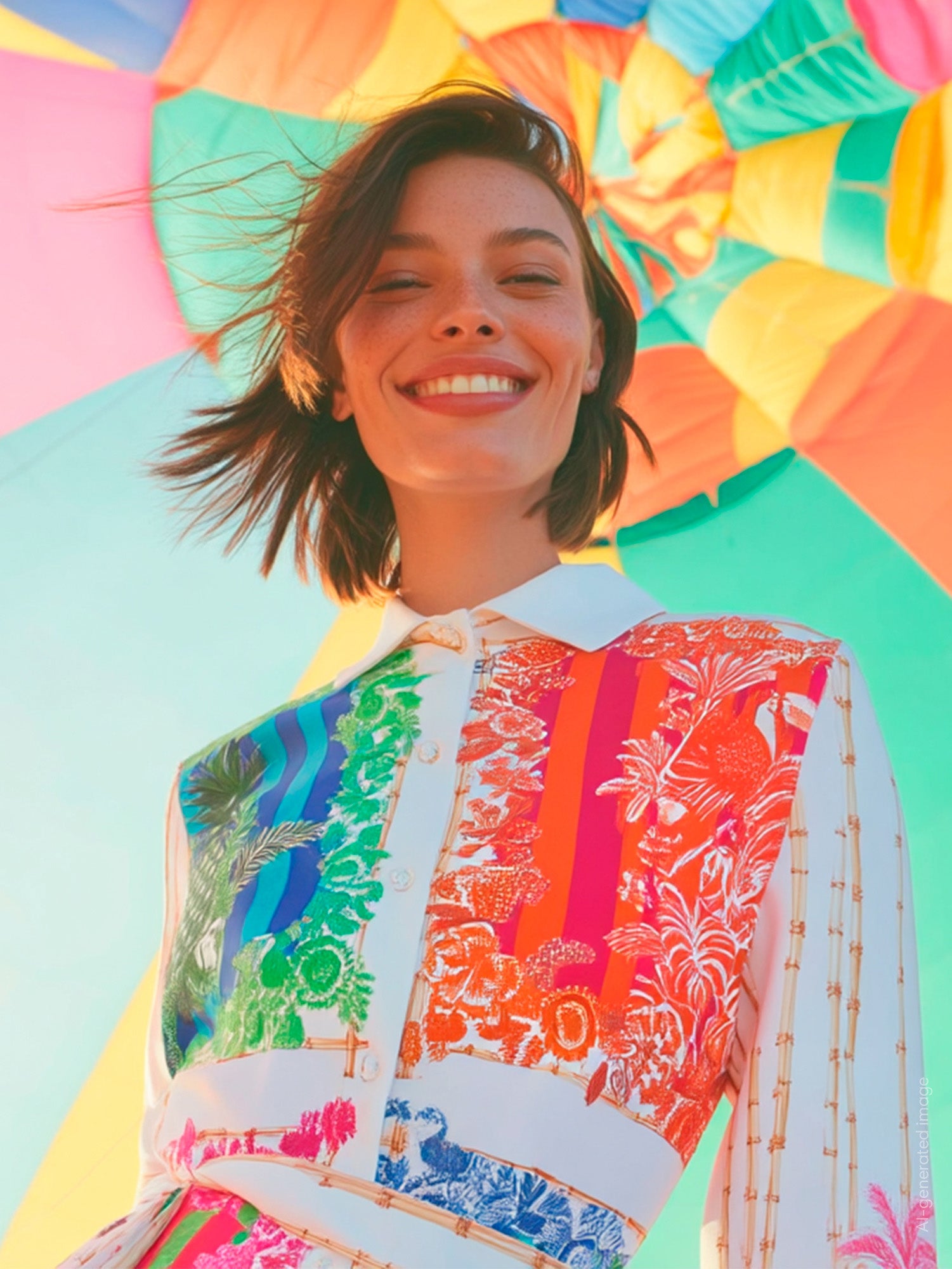 VILAGALLO CREAM PRINT LONG DRESS 33656 126