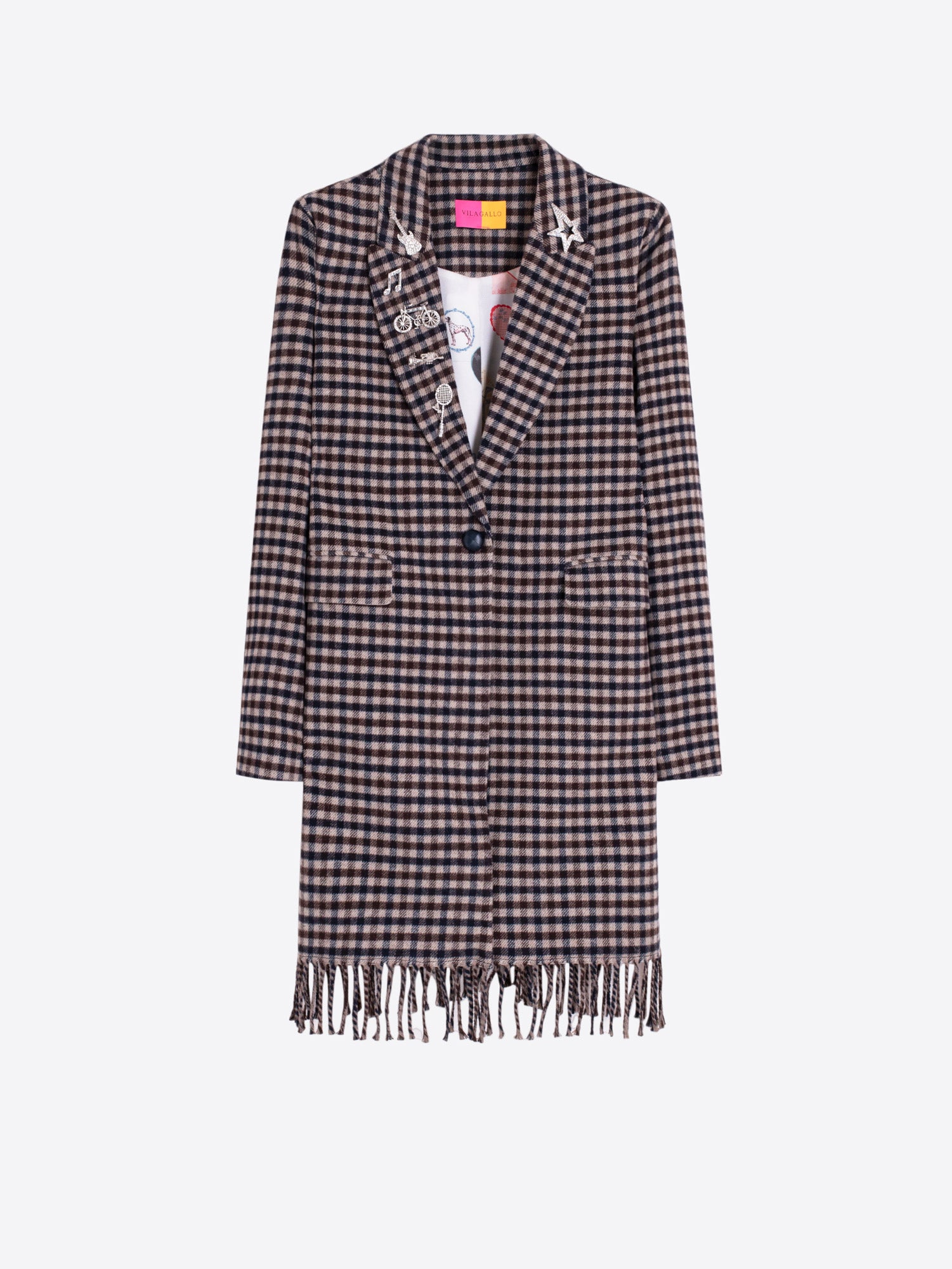 VILAGALLO NAVY COAT 33929 226