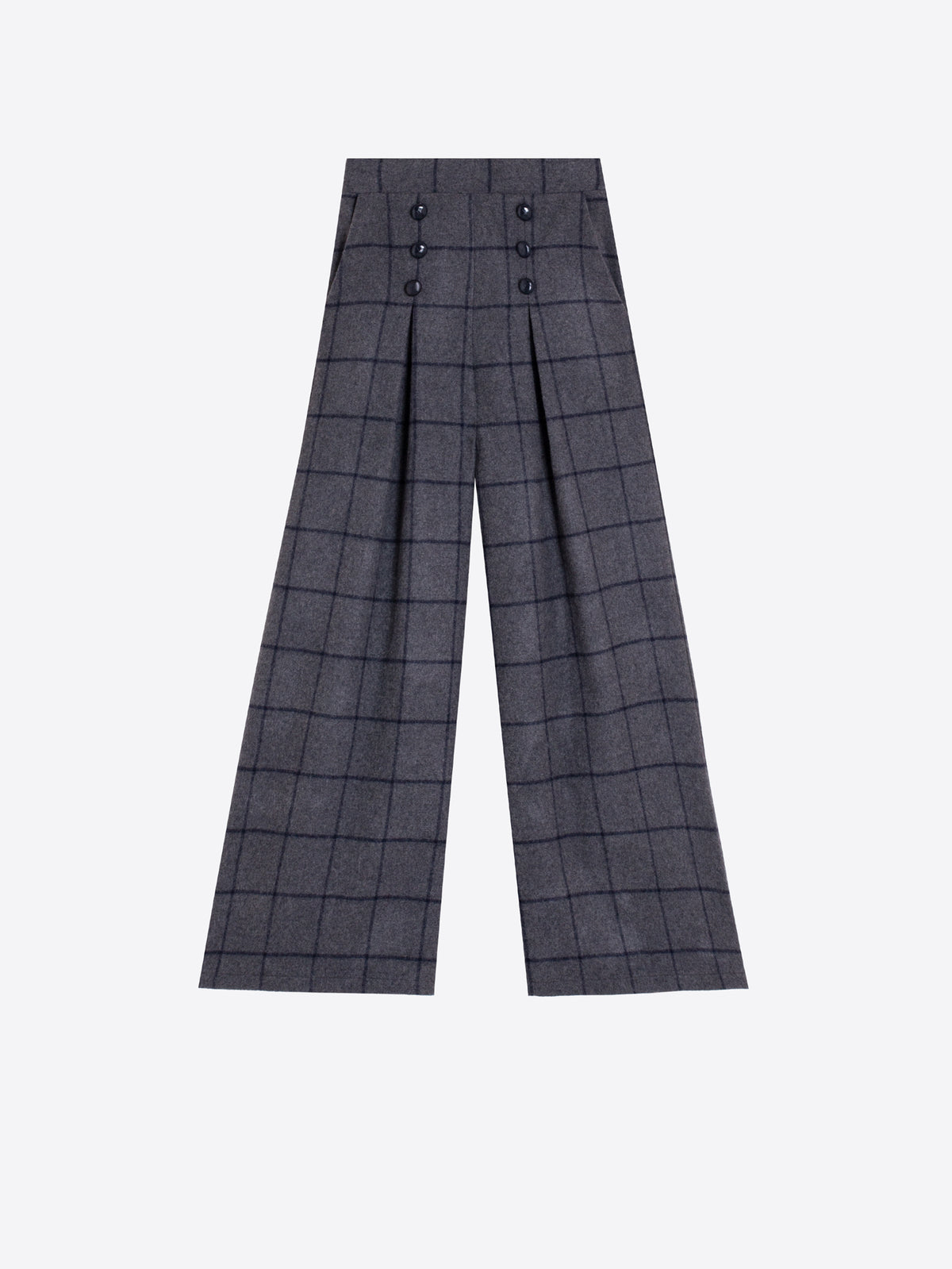 VILAGALLO GREY WIDE LEG TROUSERS 33932 226