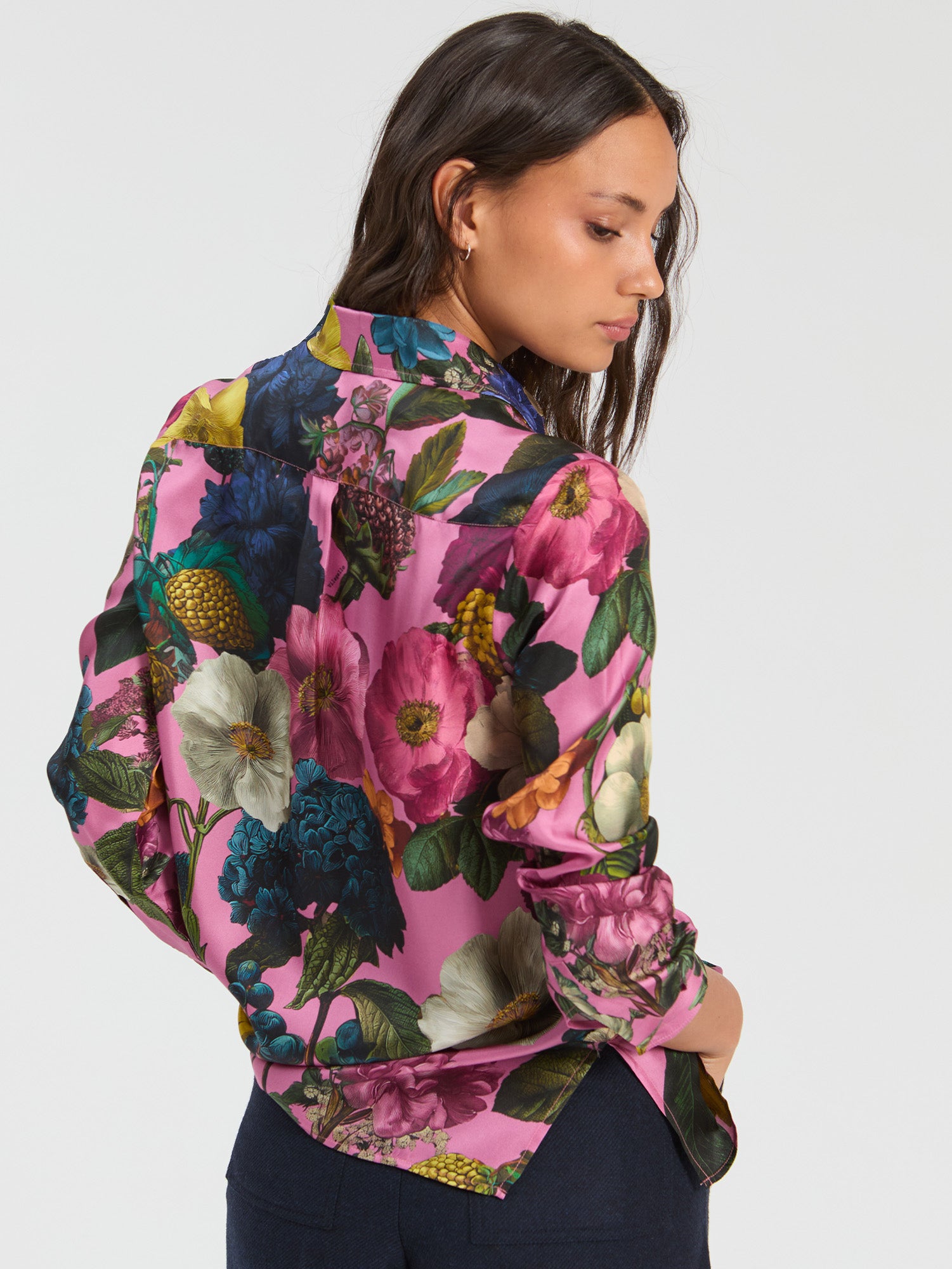 VILAGALLO PINK FLORAL BLOUSE 34098 226