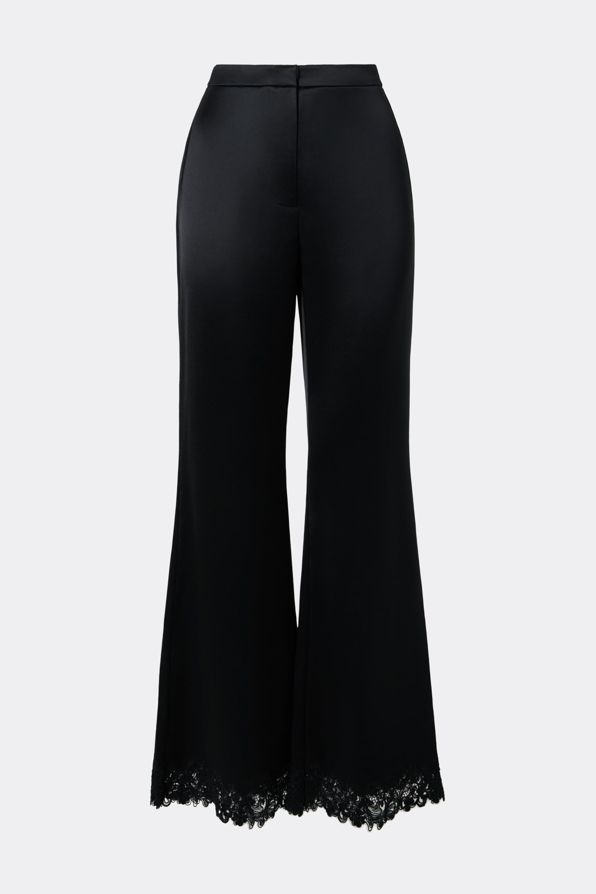 MALINA MARINE BLACK LACE HEM TROUSERS 226