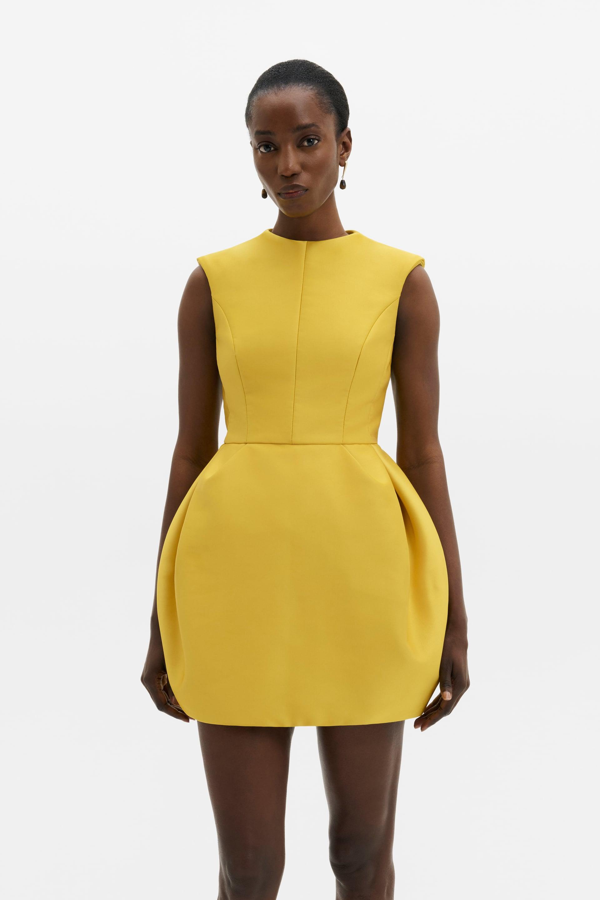 MALINA DEBRA MANGO SLEEVELESS SCULPTURAL MINI DRESS 226