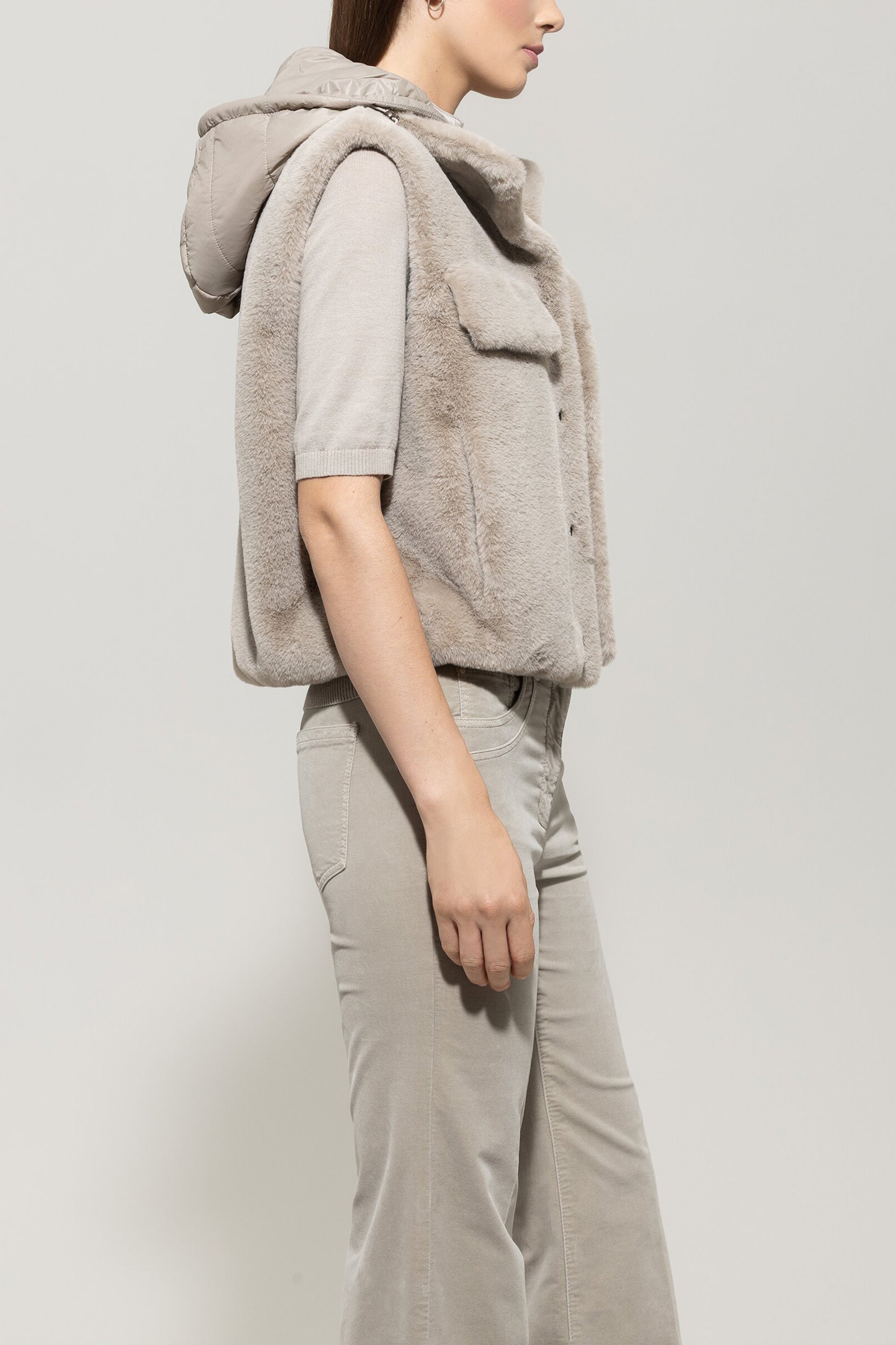 LUISA CERANO FAUX FUR GILET 428448 225