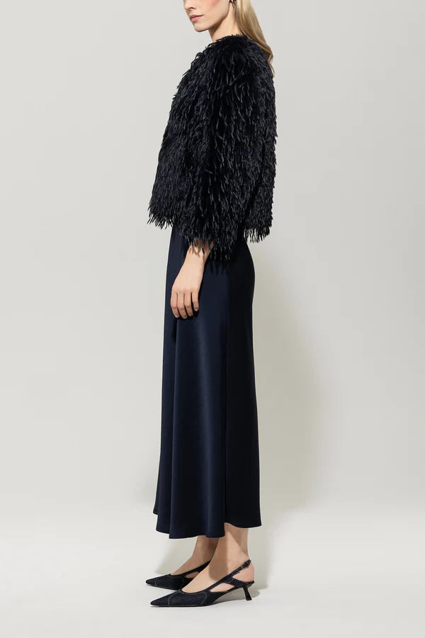 LUISA CERANO NAVY SHAGGY JACKET 428512 225