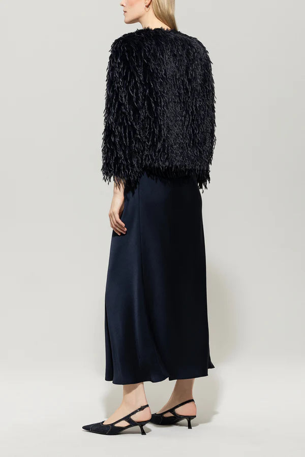 LUISA CERANO NAVY SHAGGY JACKET 428512 225
