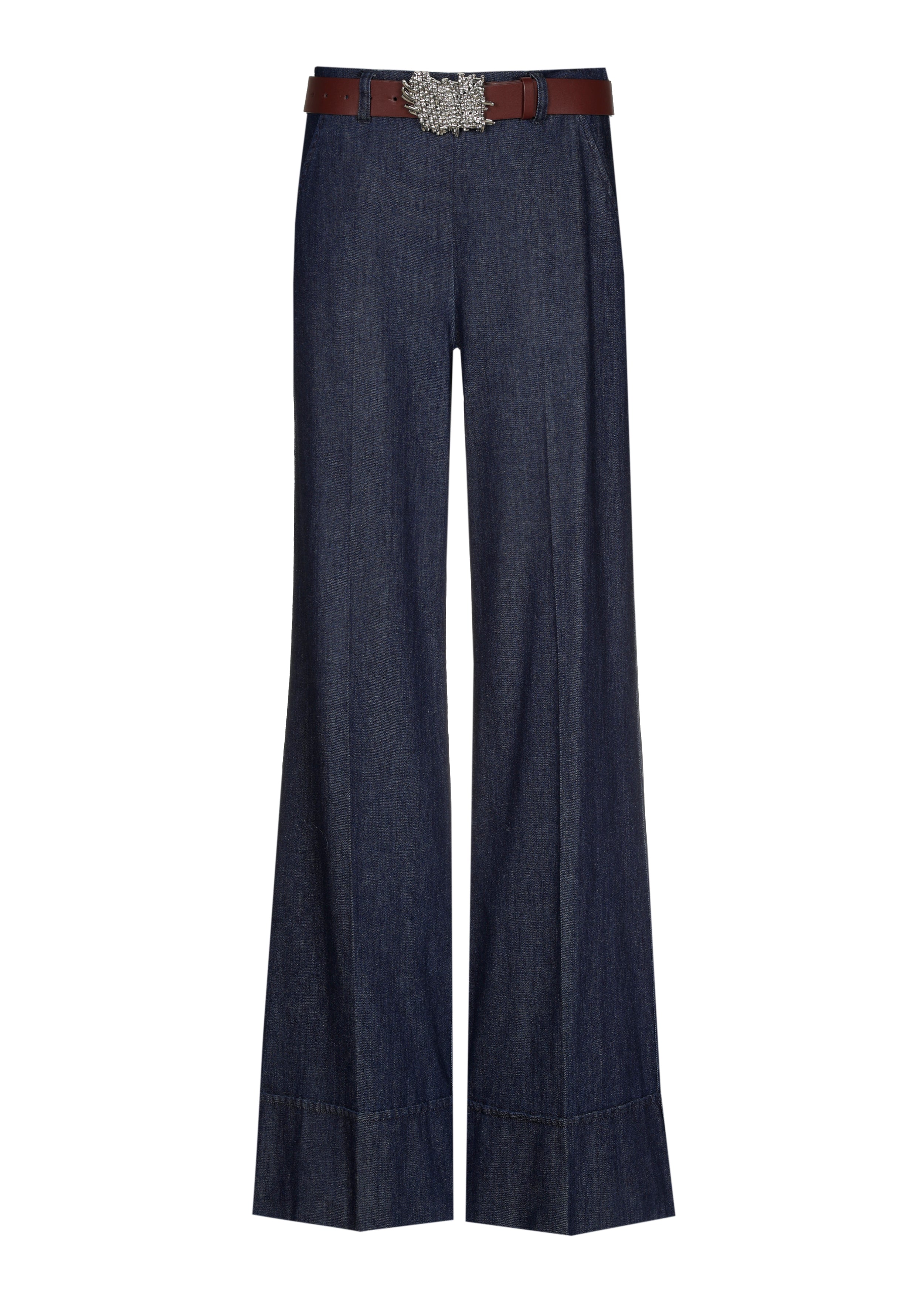 CAROLINE BISS DENIM WIDE LEG TROUSERS 4557 225